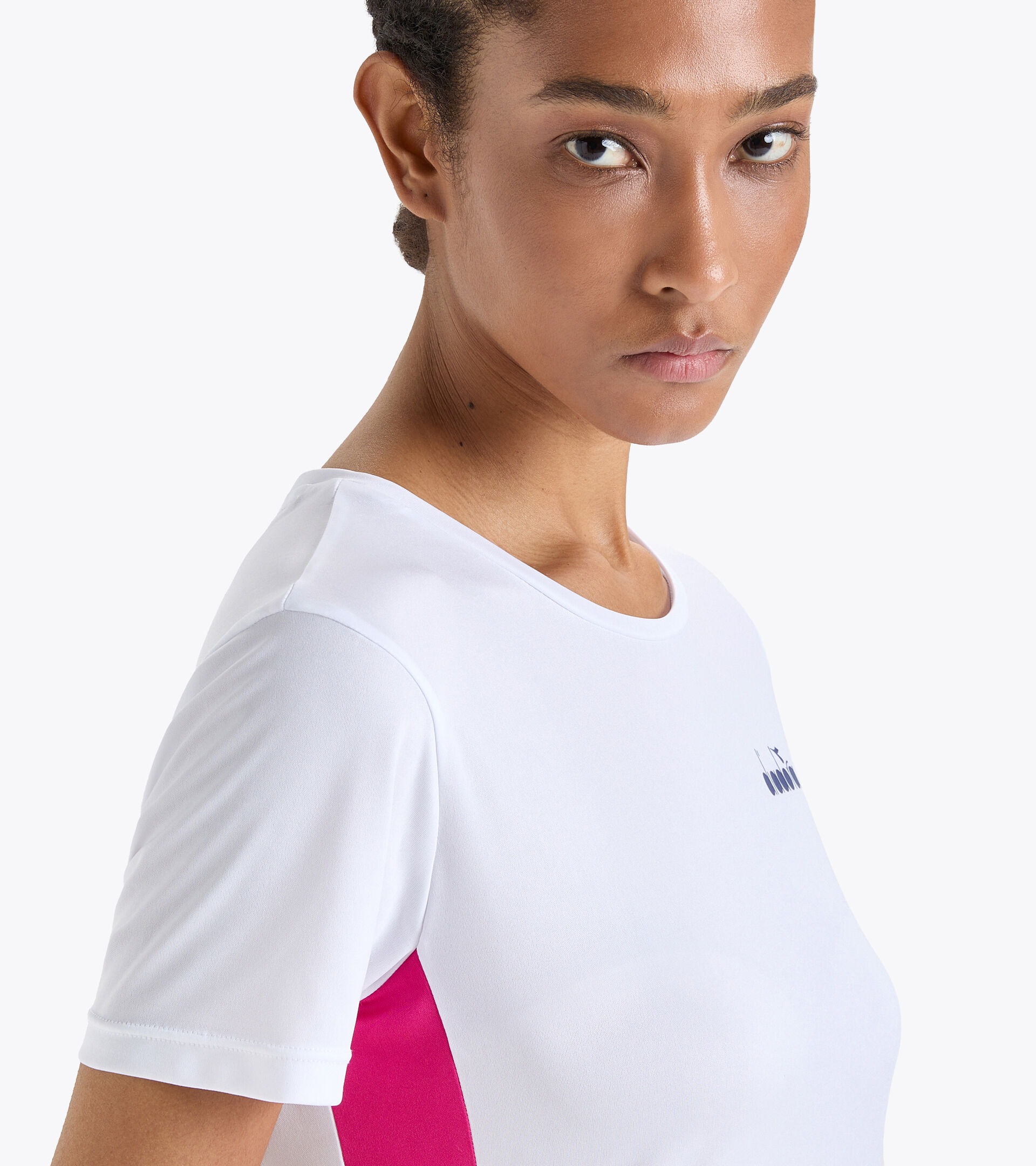 Tennis-T-Shirt - Damen L. SS T-SHIRT STRAHLEND WEISSE - Diadora