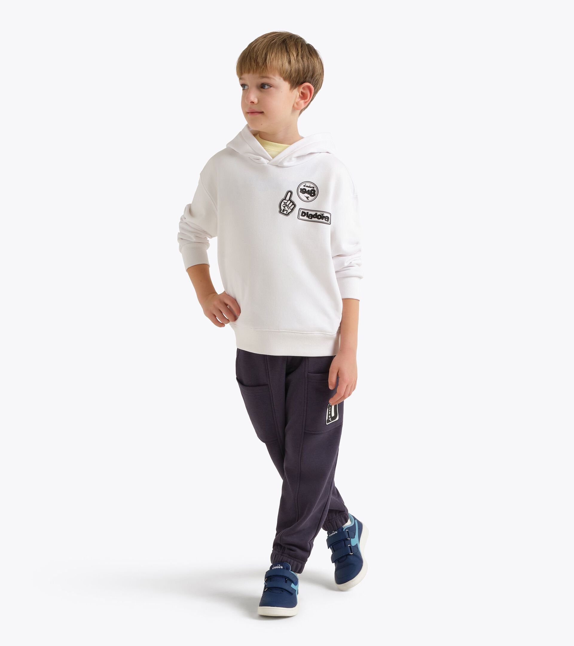 Sweatshirt aus dichter Baumwolle - Jungen
 JB. HOODIE ESS. SPORTS STRAHLEND WEISSE - Diadora