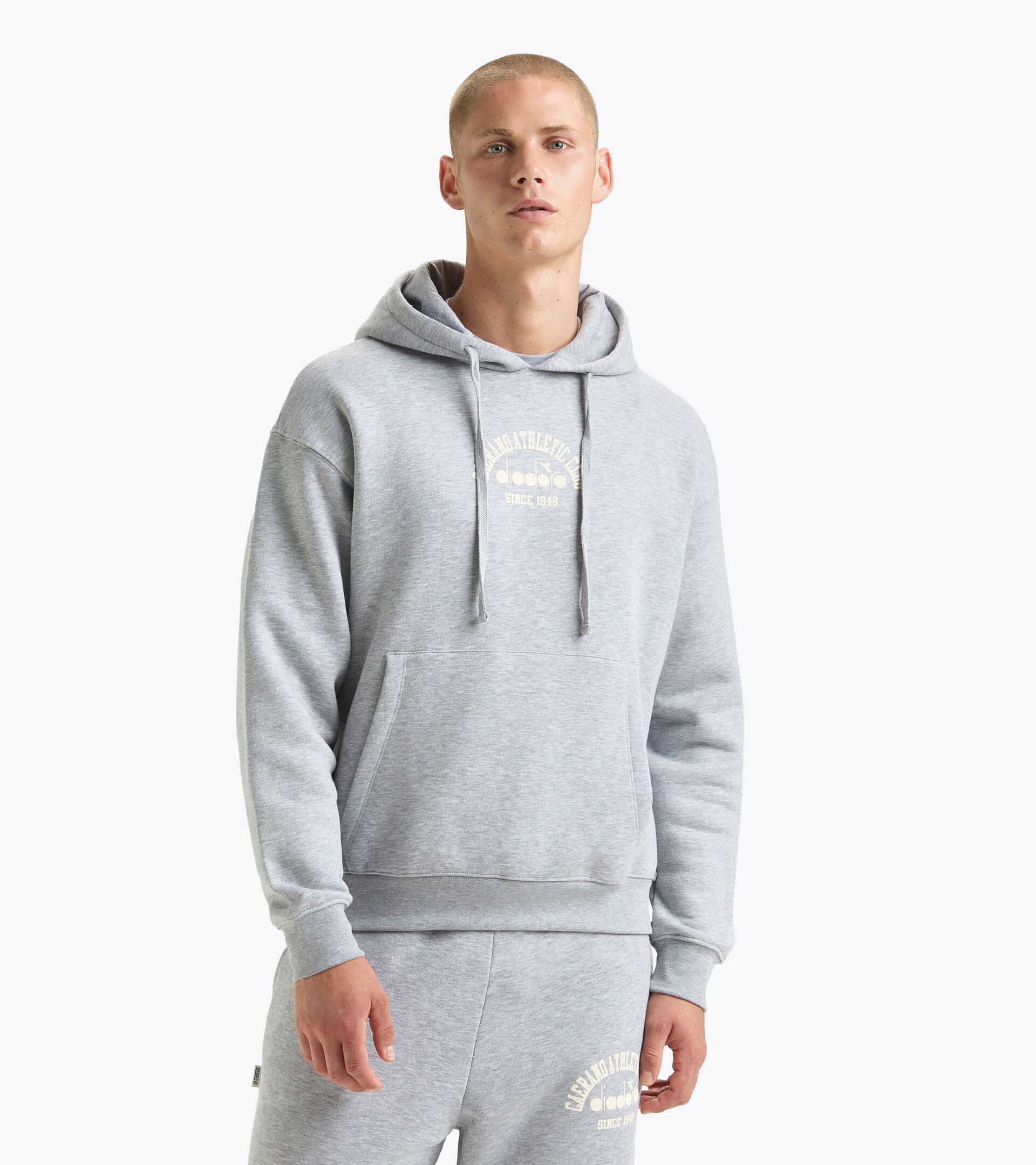 Felpa con cappuccio - Gender Neutral HOODIE 1948 ATHL. CLUB GRIGIO GRATTACIELO MELANGE - Diadora