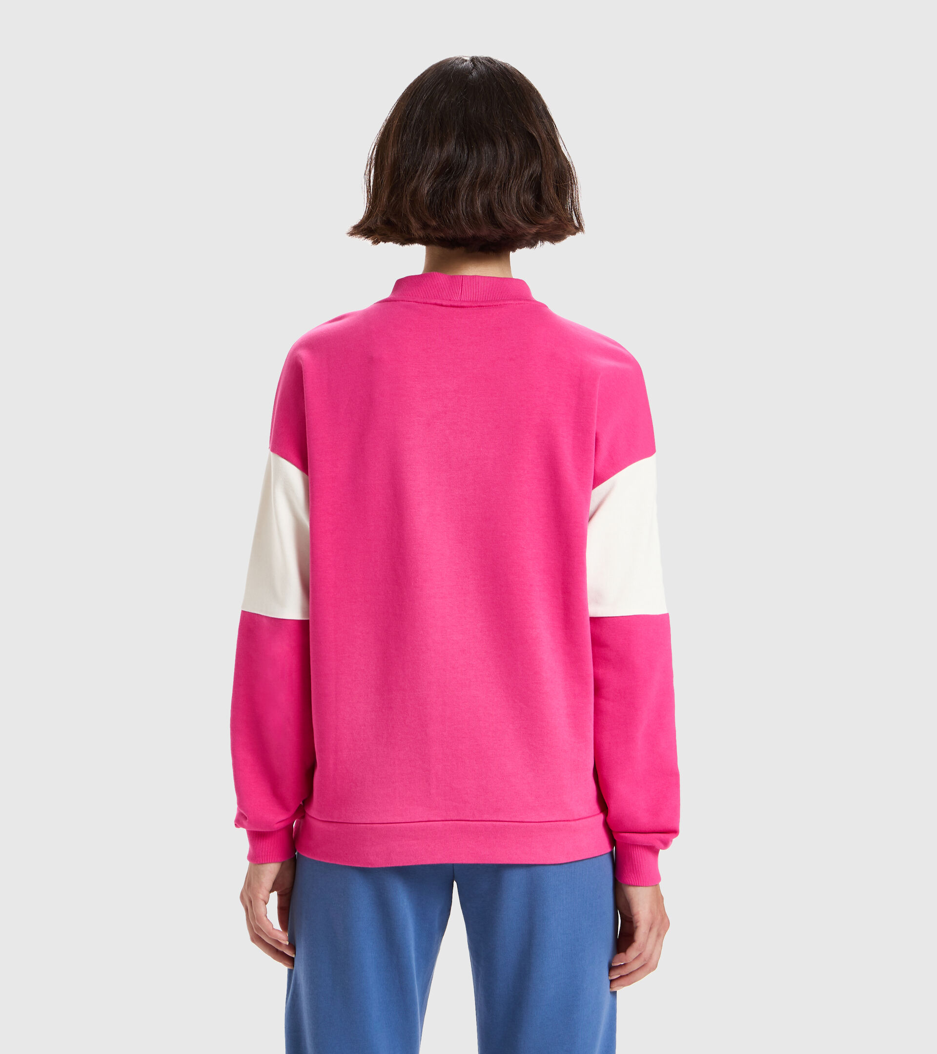 Apparel Sport DONNA L.SWEATSHIRT CREW LUSH ROSA MAGENTA Diadora
