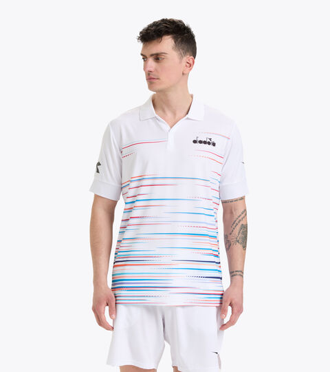 Tennis-Poloshirt mit kurzem Arm - Herren SS POLO ICON STRAHLEND WEISSE - Diadora