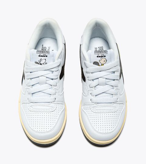 Peanuts sports sneakers - Boys and girls - 4 to 8 years old DEUCE PEANUTS PATCH PS WHITE/BLACK - Diadora