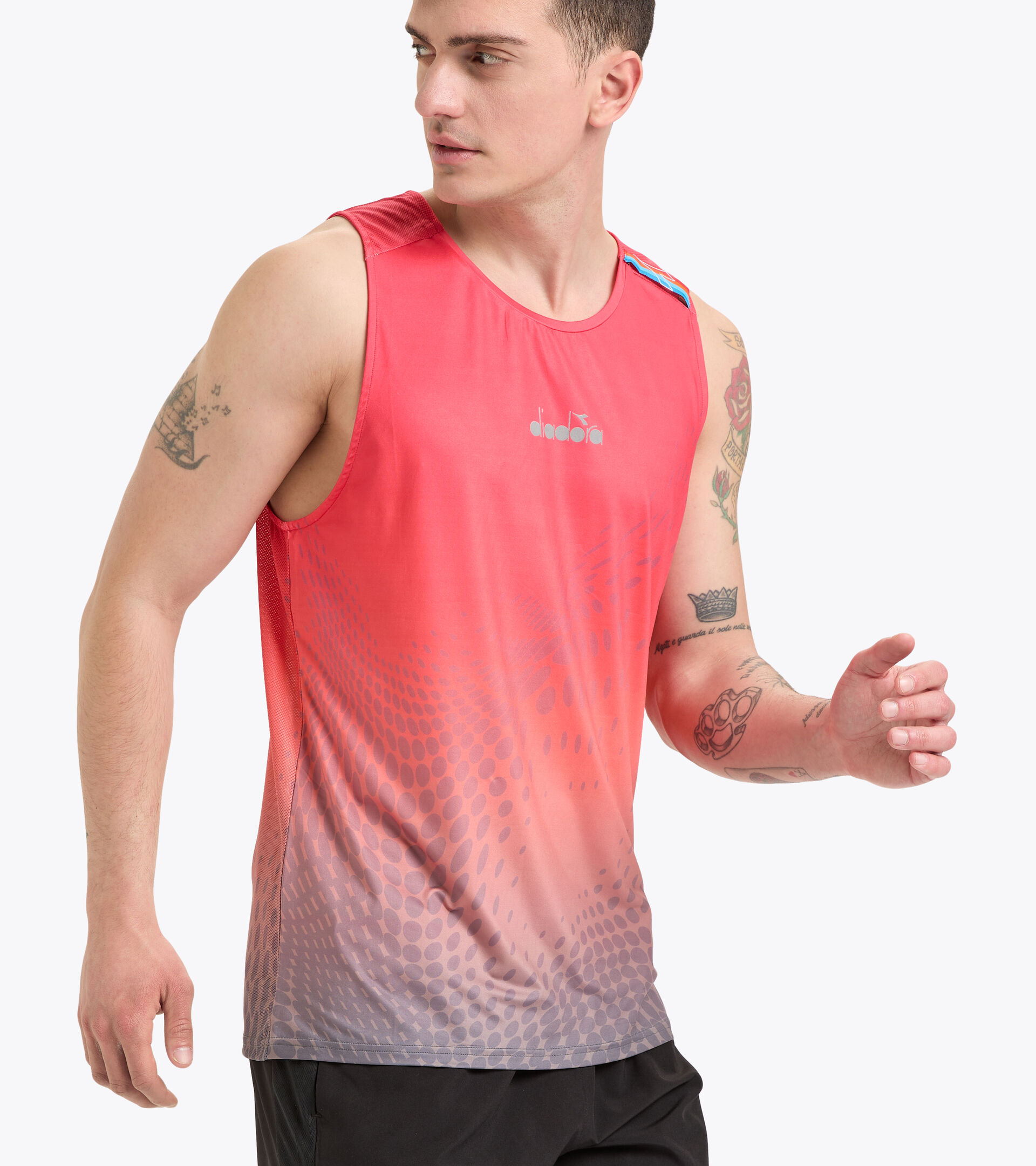 Canotta da running super light - Uomo SUPER LIGHT TANK BE ONE FIERY MURRINA - Diadora