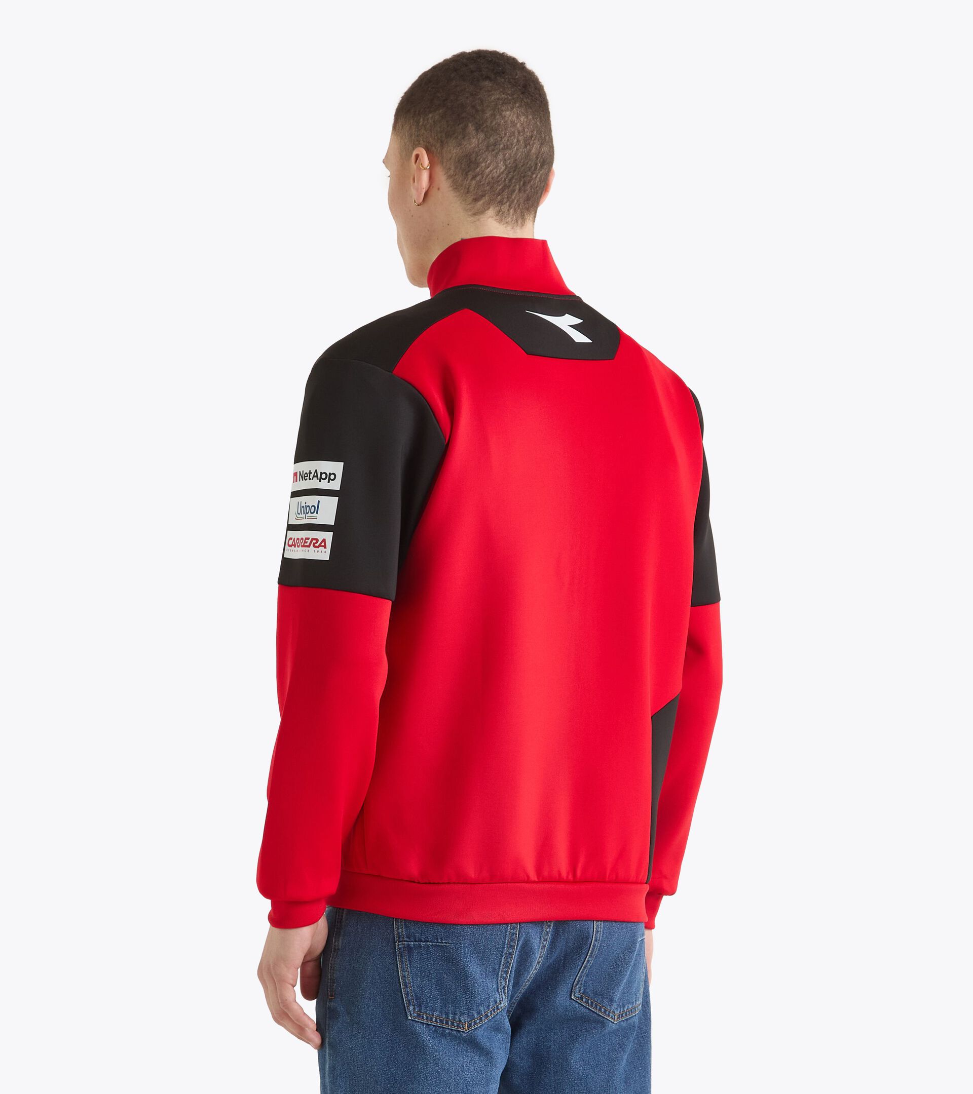 Sporty Ducati 2025 MotoGP replica full-zip sweatshirt - Men’s FULL-ZIP DUCATI REPLICA MGP25 DUCATI MGP RED/BLACK - Diadora