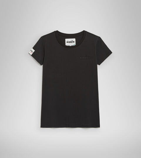 L. T-SHIRT SS MII, BLACK Cotton T-shirt - Made in Italy - Women L. T-SHIRT SS MII BLACK - Diadora