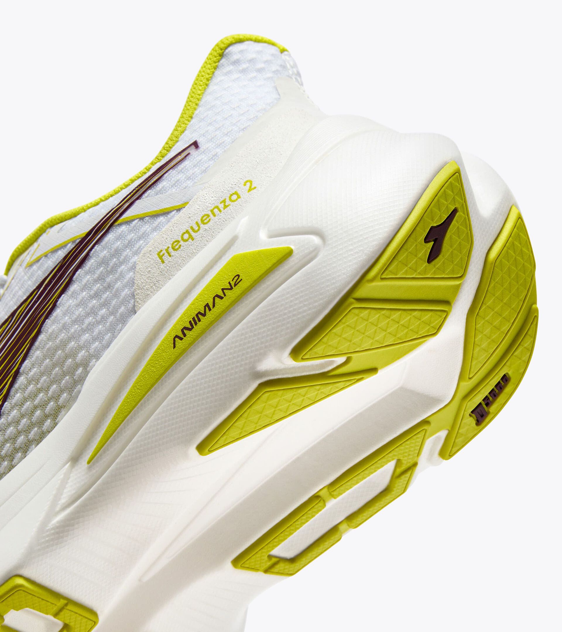 Zapatilla de running - Ligereza y reactividad - Mujer FREQUENZA 2 W BIANCO/VERDE SORGENTE - Diadora