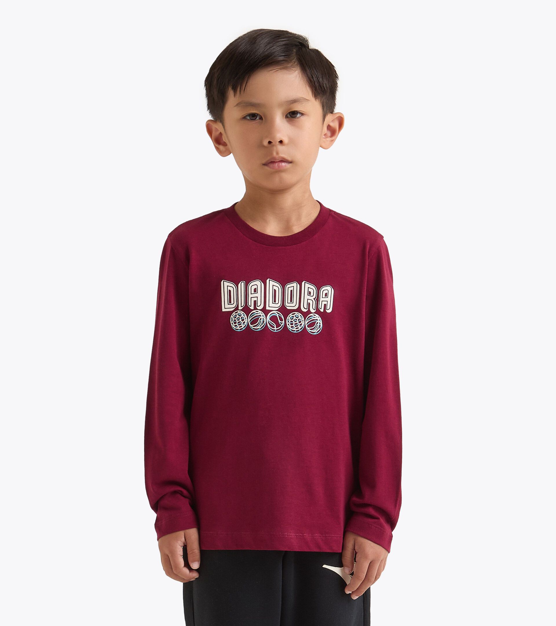 Camiseta de algodón de manga larga - Niños/Adolescentes
 JB. T-SHIRT LS LOGO PUERTO SECO - Diadora