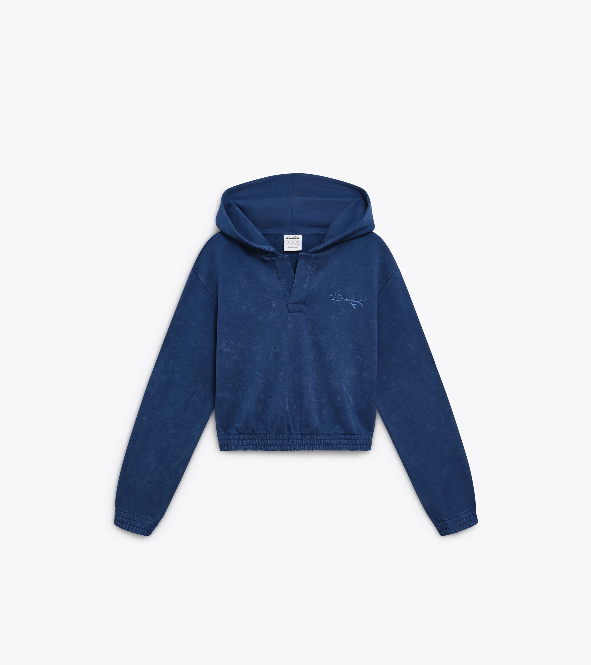Retro-inspired Cotton Hoodie - Women&rsquo;s
 L. HOODIE AVENUE LAB NAVY PEONY - Diadora