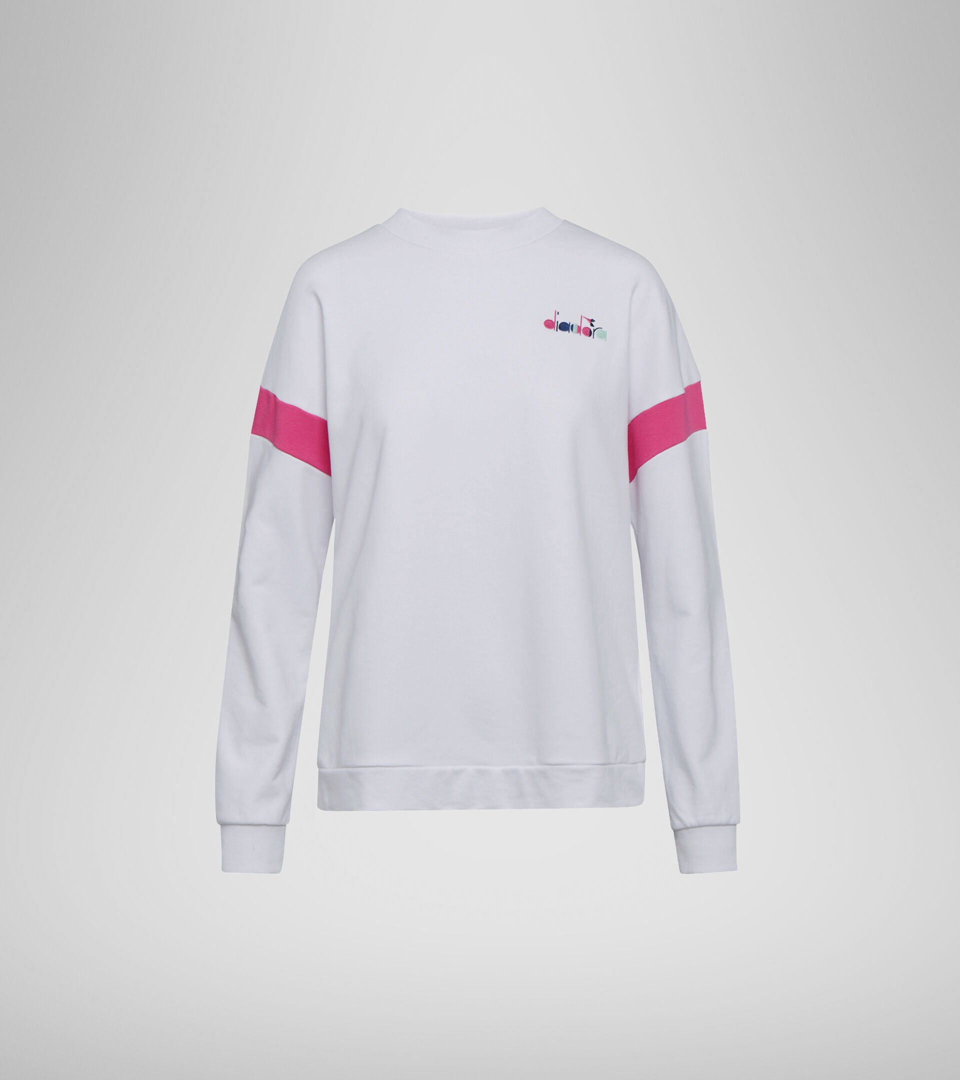 Apparel Sport DONNA L.SWEATSHIRT CREW SPOTLIGHT OPTICAL WHITE Diadora