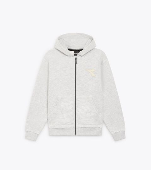 JB. HOODIE FZ DISTRICT, GRIGIO MELANGE MEDIO CHIARO Felpa con cappuccio - Ragazzo JB. HOODIE FZ DISTRICT GRIGIO MELANGE MEDIO CHIARO - Diadora