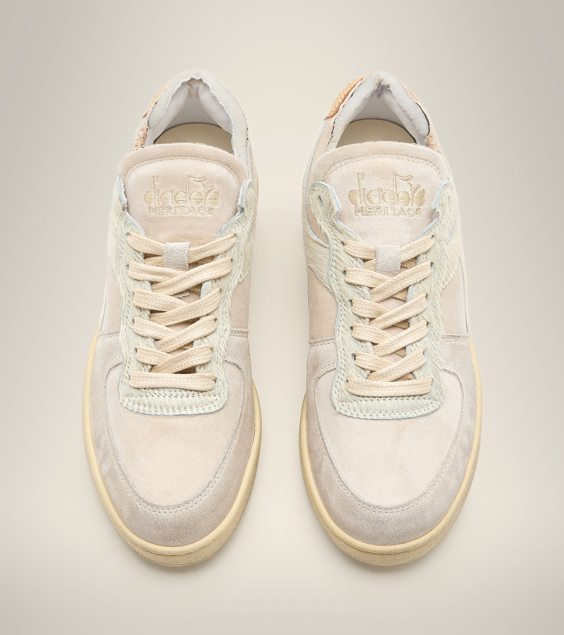 Heritage-Schuh - Damen MI BASKET ROW CUT CIRCUS DIRTY WN STRAHLEND ALABASTER BEIGE - Diadora
