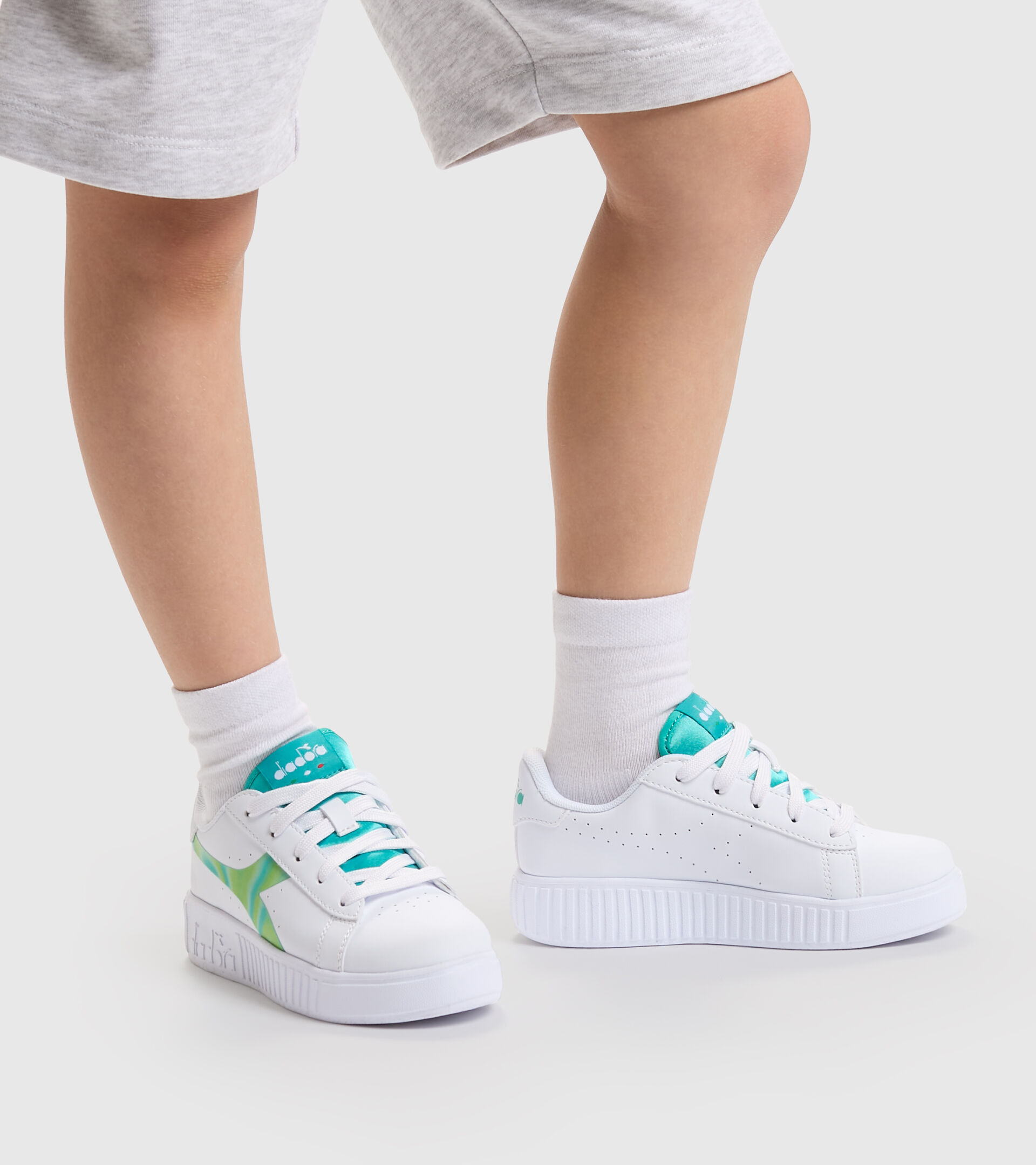 Sports shoes - Kids 4-8 years GAME STEP KALEIDO PS WHITE/BALTIC - Diadora