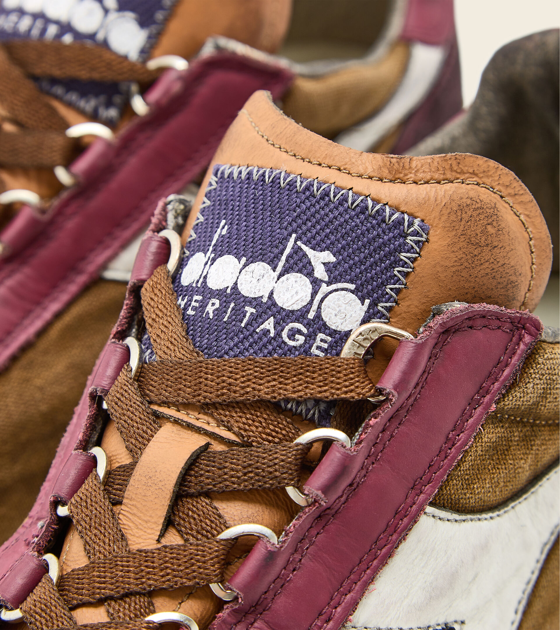 Heritage shoe - Unisex EQUIPE H DIRTY STONE WASH EVO HAZEL BROWN - Diadora