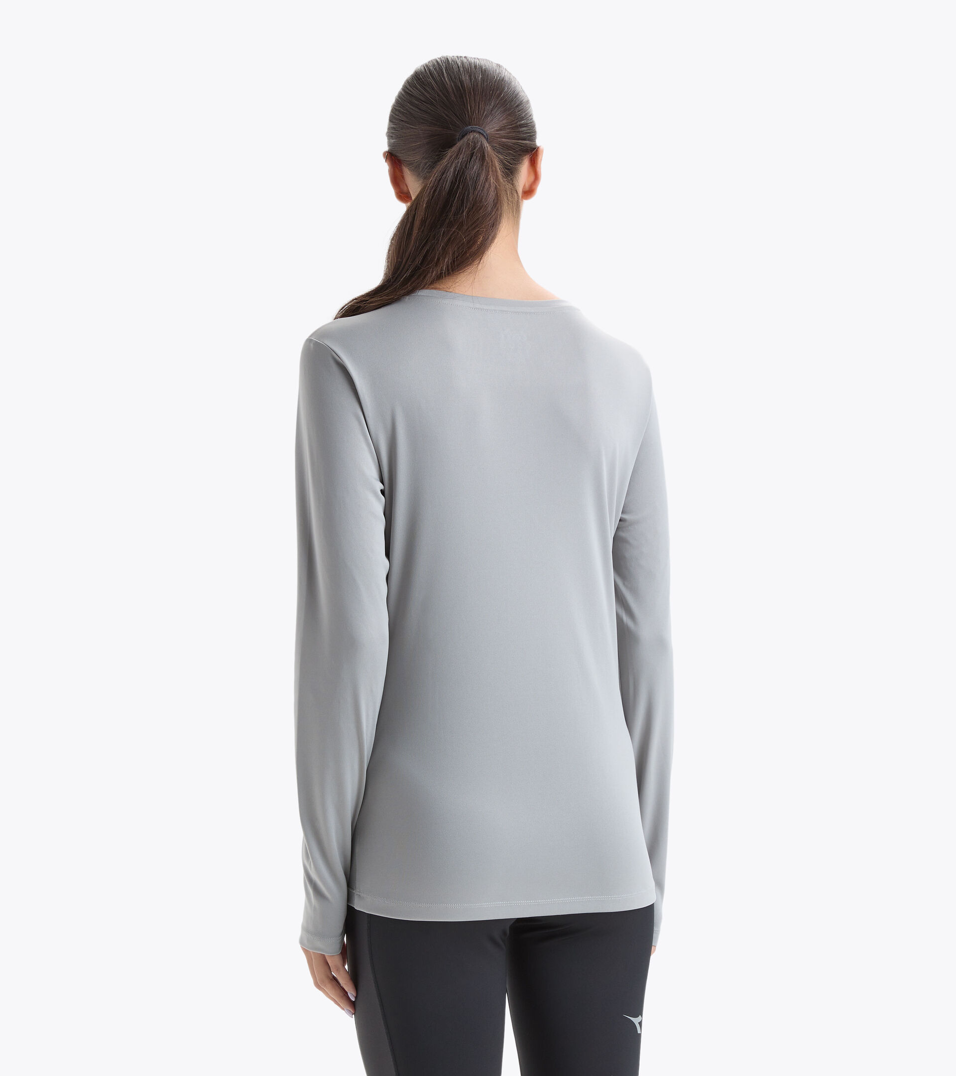 Lauf-T-Shirt - Damen L. LS CORE TEE SILBER METALLISEN - Diadora