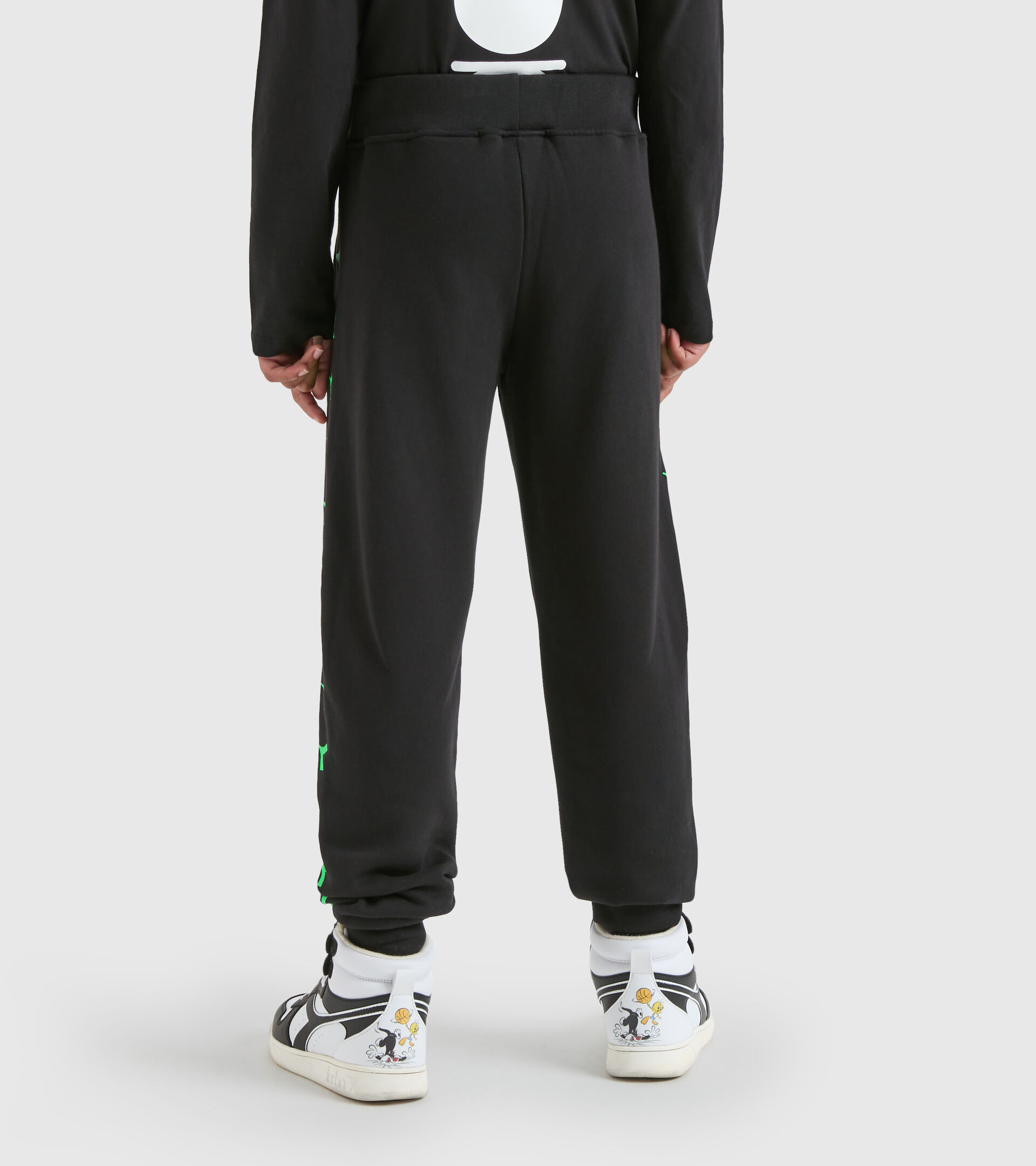 Sweatpants logo - Boy JB.PANTS CUFF D BLACK - Diadora