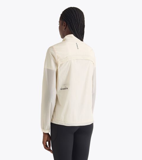 L. WINDBREAKER PACKABLE JACKET, BLANCO MURMURAR Chaqueta cortavientos plegable§Running§Mujer L. WINDBREAKER PACKABLE JACKET BLANCO MURMURAR - Diadora