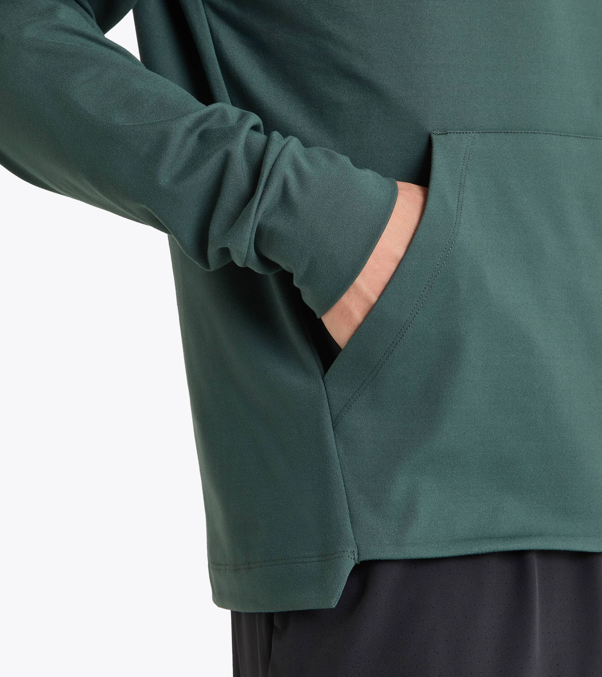 Sudadera de punto para después de entrenar§Hombre JERSEY PULLOVER HOODIE RUN CREW CILANTRO - Diadora