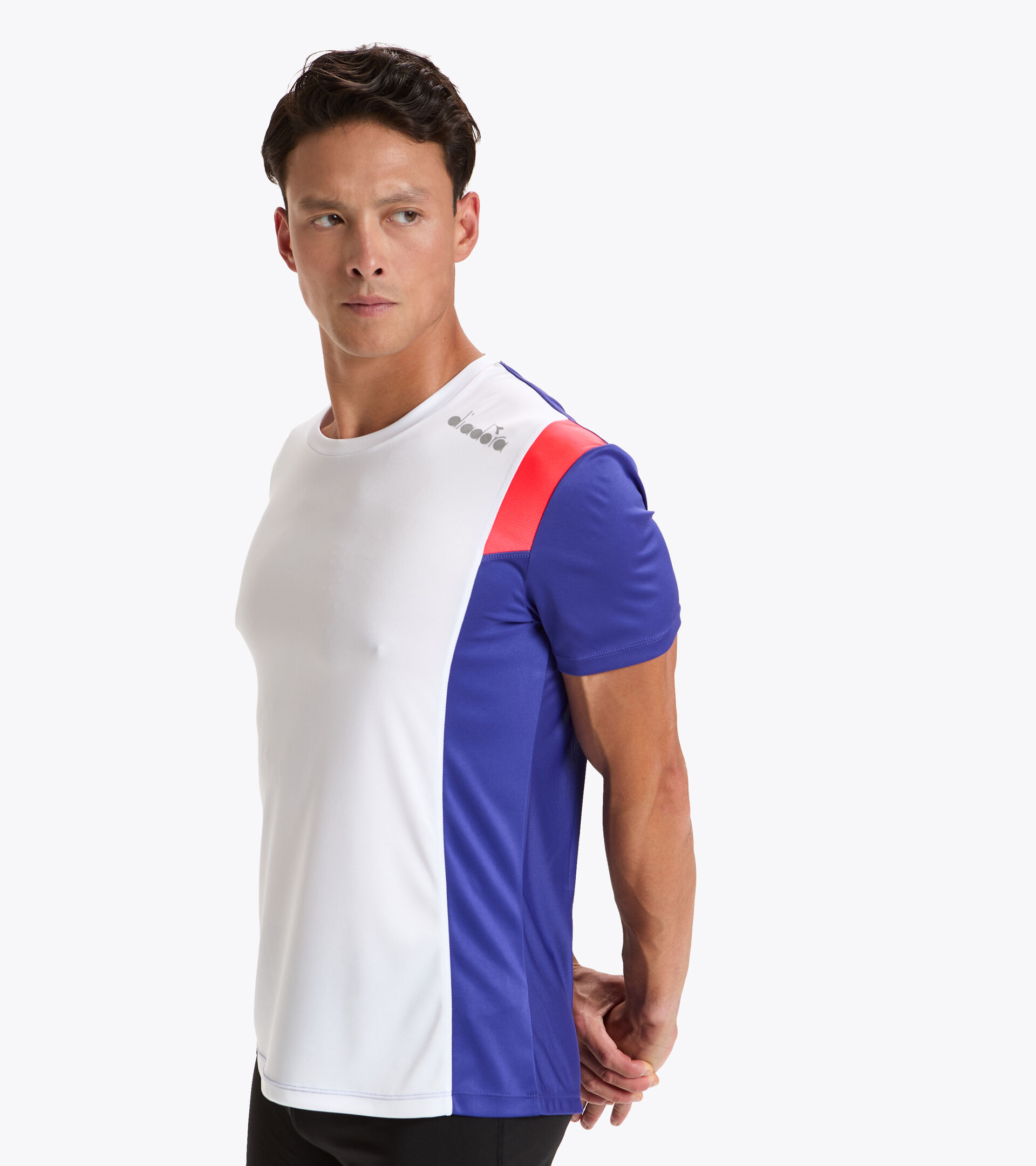 Training T-shirts -Men SS T-SHIRT RUN OPTICAL WHITE - Diadora