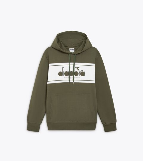 Sweatshirt mit Kapuze im Colorblock - alle Geschlechter HOODIE LOGO ROTGUSSGR&Atilde;&oelig;N - Diadora