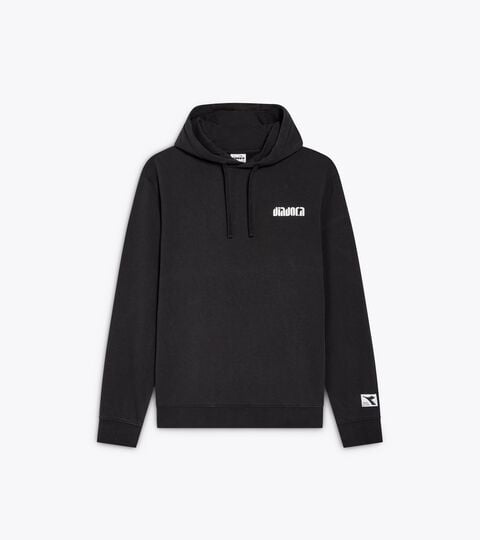 HOODIE ATHL. LOGO, NERO Felpa casual con cappuccio - Per ogni genere HOODIE ATHL. LOGO NERO - Diadora