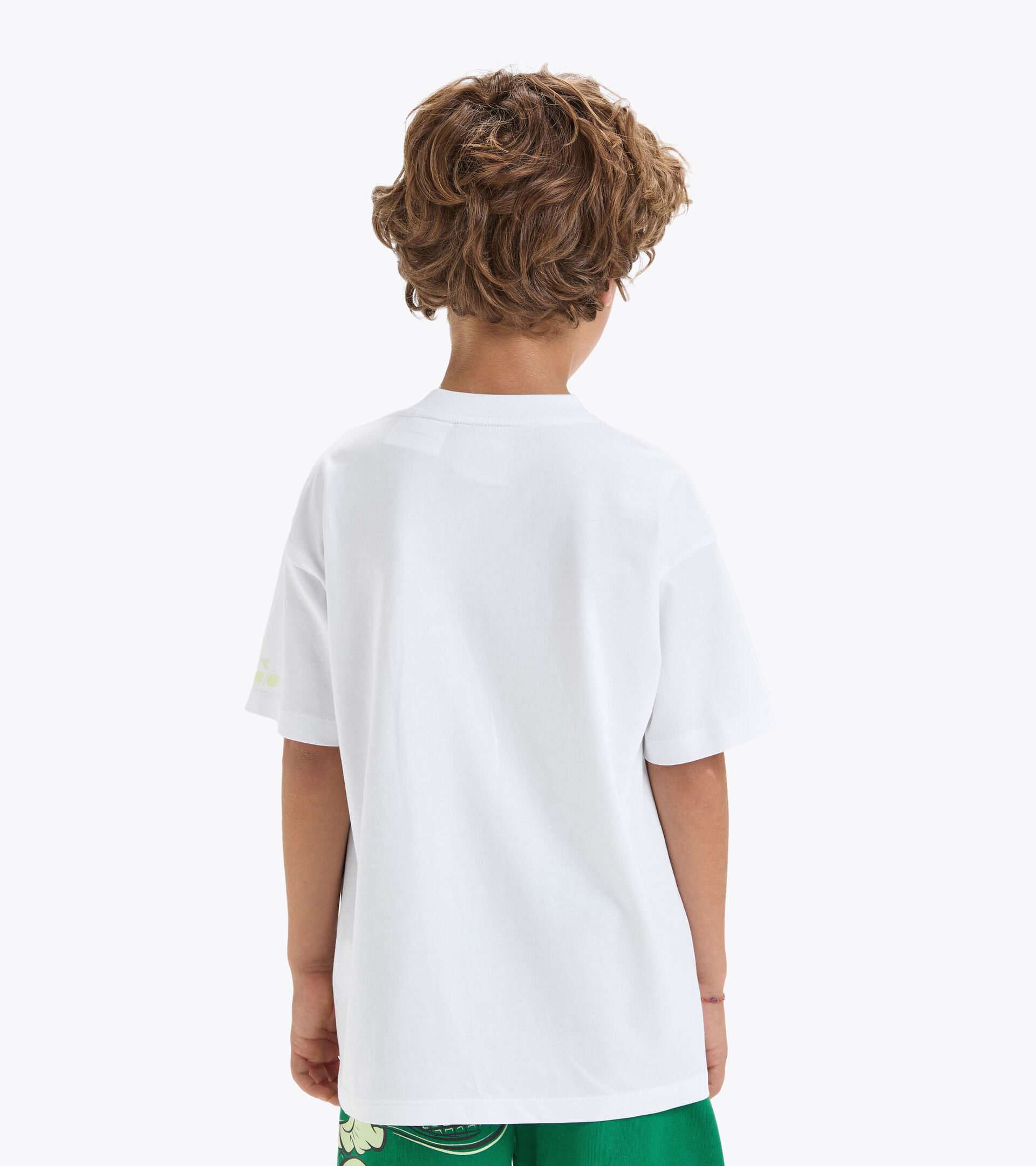 Sports T-shirt - Kids JU.T-SHIRT SS WB OPTICAL WHITE + F - Diadora