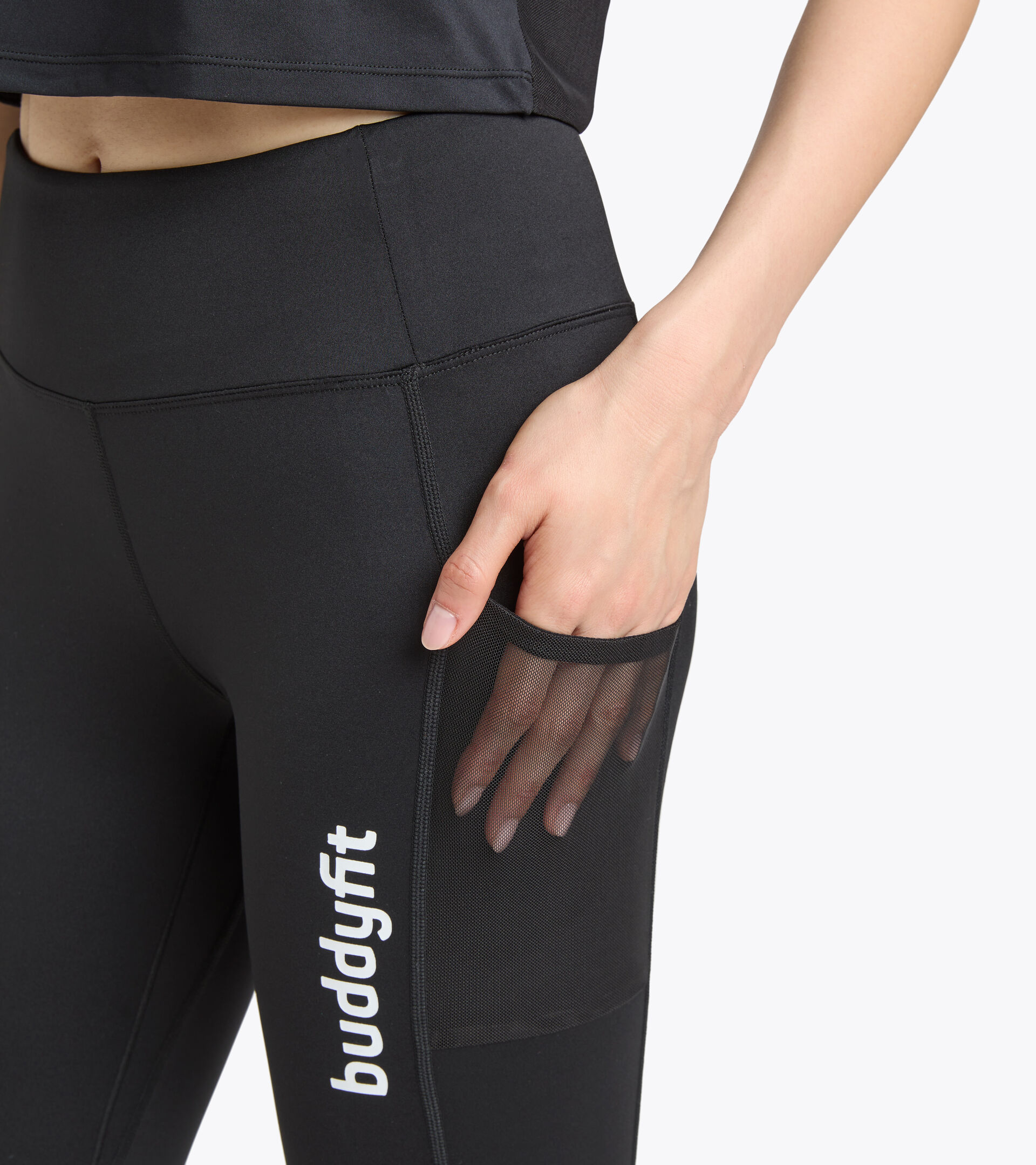 Training leggings - Women L. HW TIGHTS BUDDYFIT BLACK - Diadora