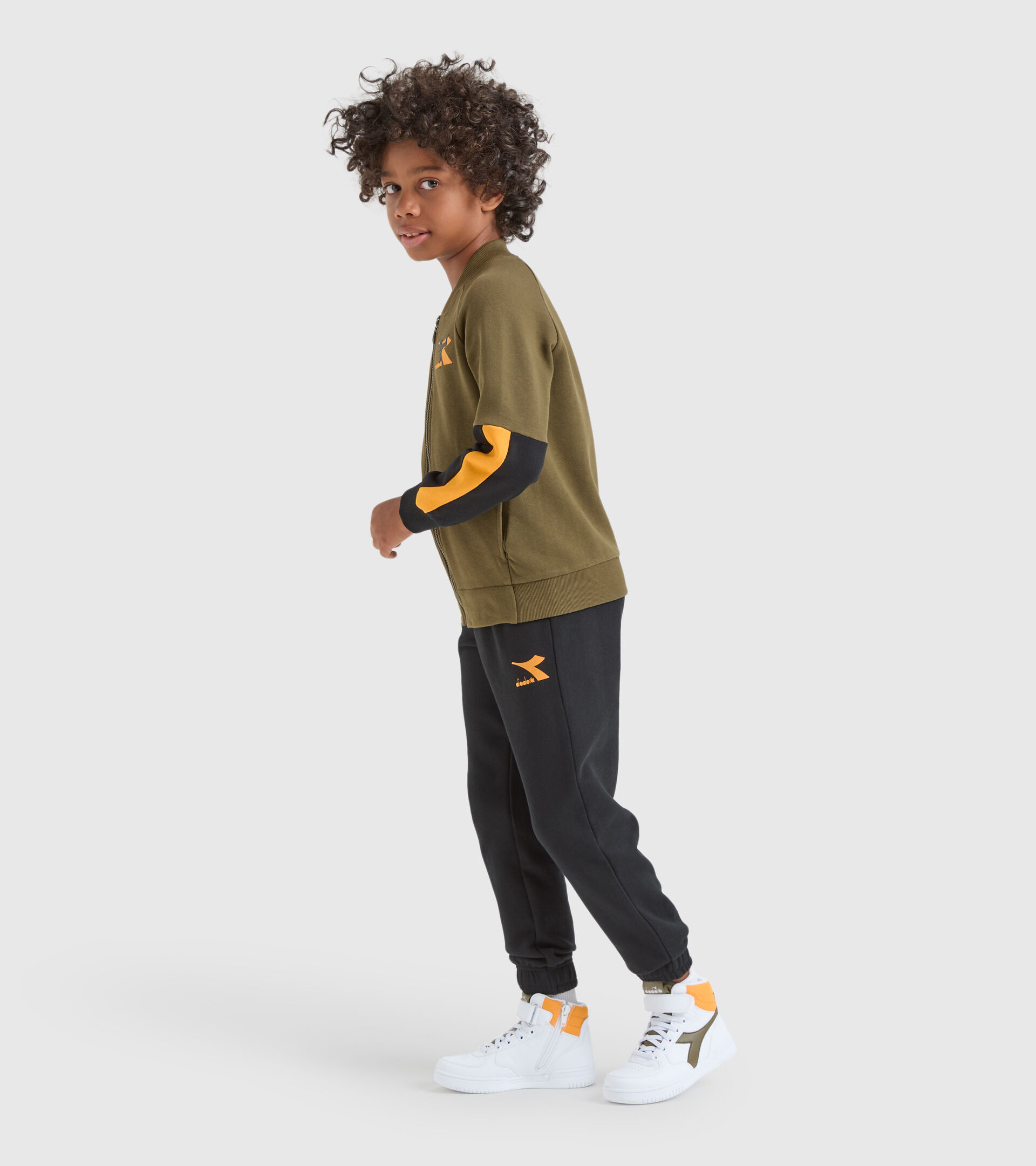 Sports tracksuit - Kids JB. TRACKSUIT FZ TWISTER KIWI GREEN - Diadora