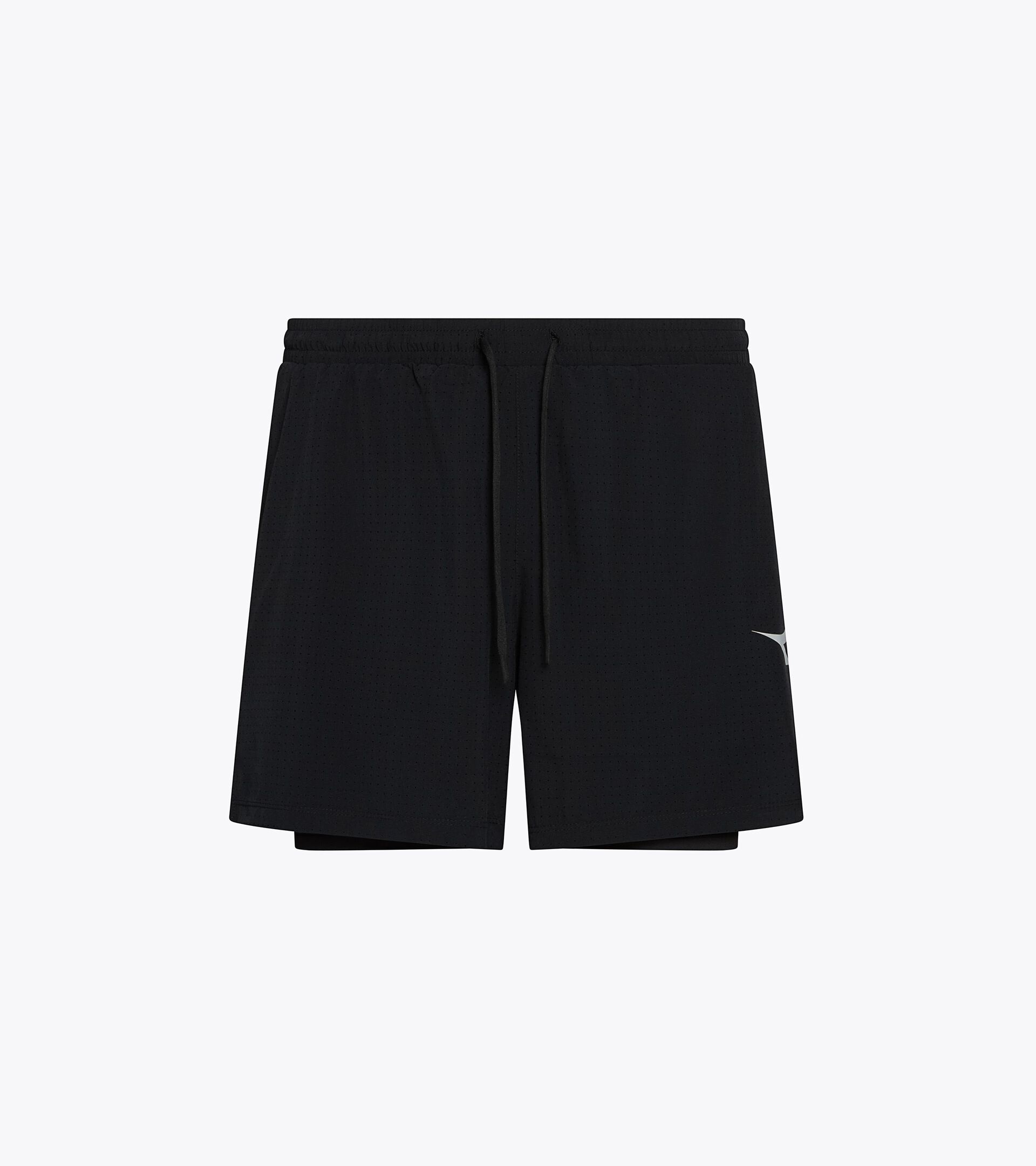 2-in-1 5'' Running Shorts - Training - Men&rsquo;s SHORTS 2IN1 5 BLACK - Diadora