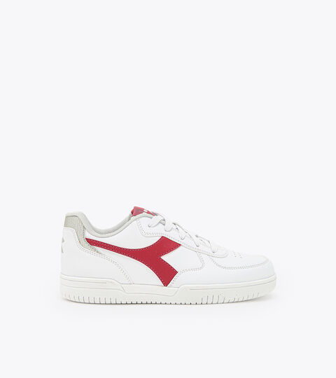 Chaussures de sport - Jeunes 8-16 ans RAPTOR LOW GS BLANC/ROUGE AMARANTE - Diadora