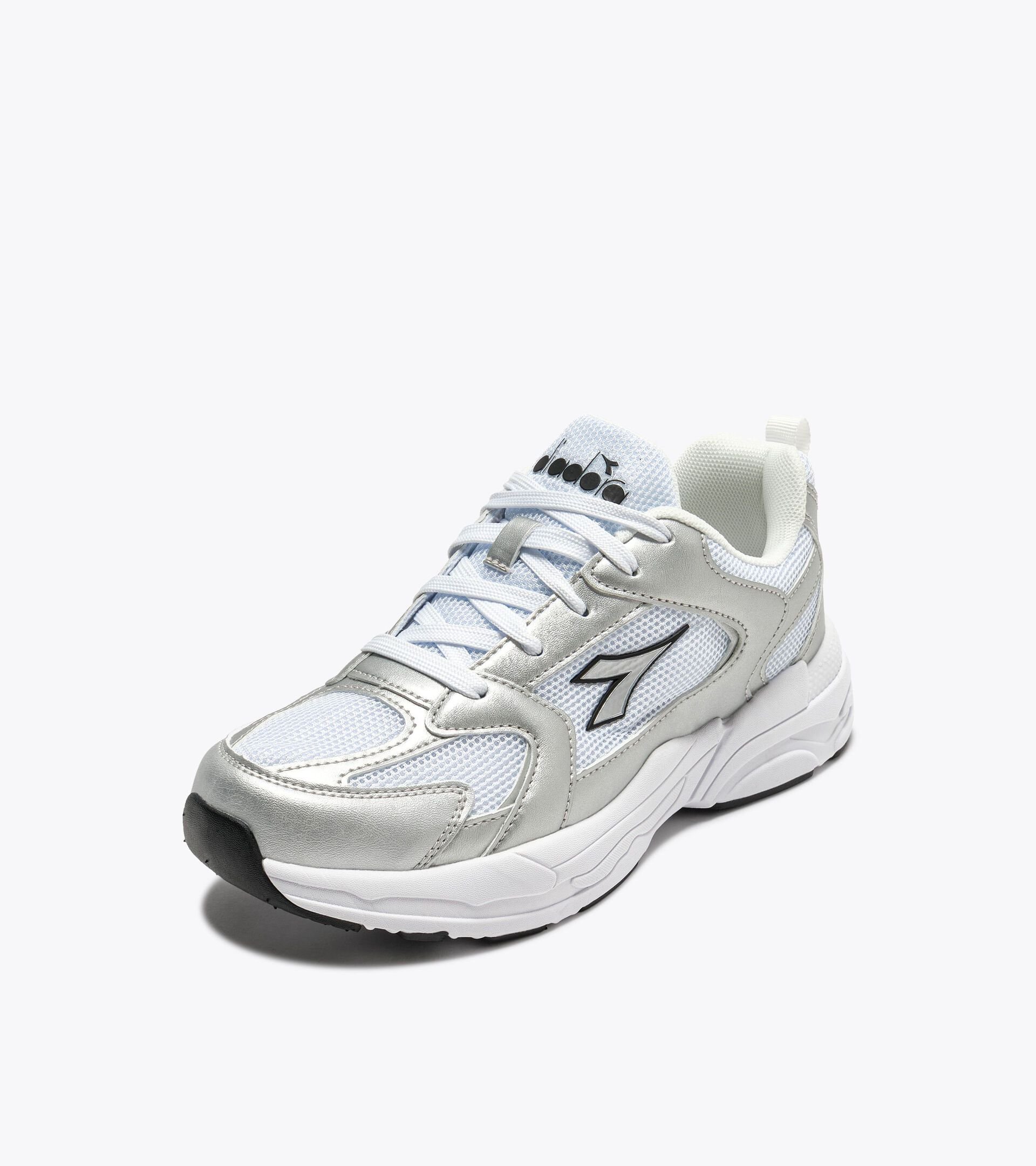 Sportswear sneakers - Youth ALLEY METAL GS WHITE/SILVER .. - Diadora