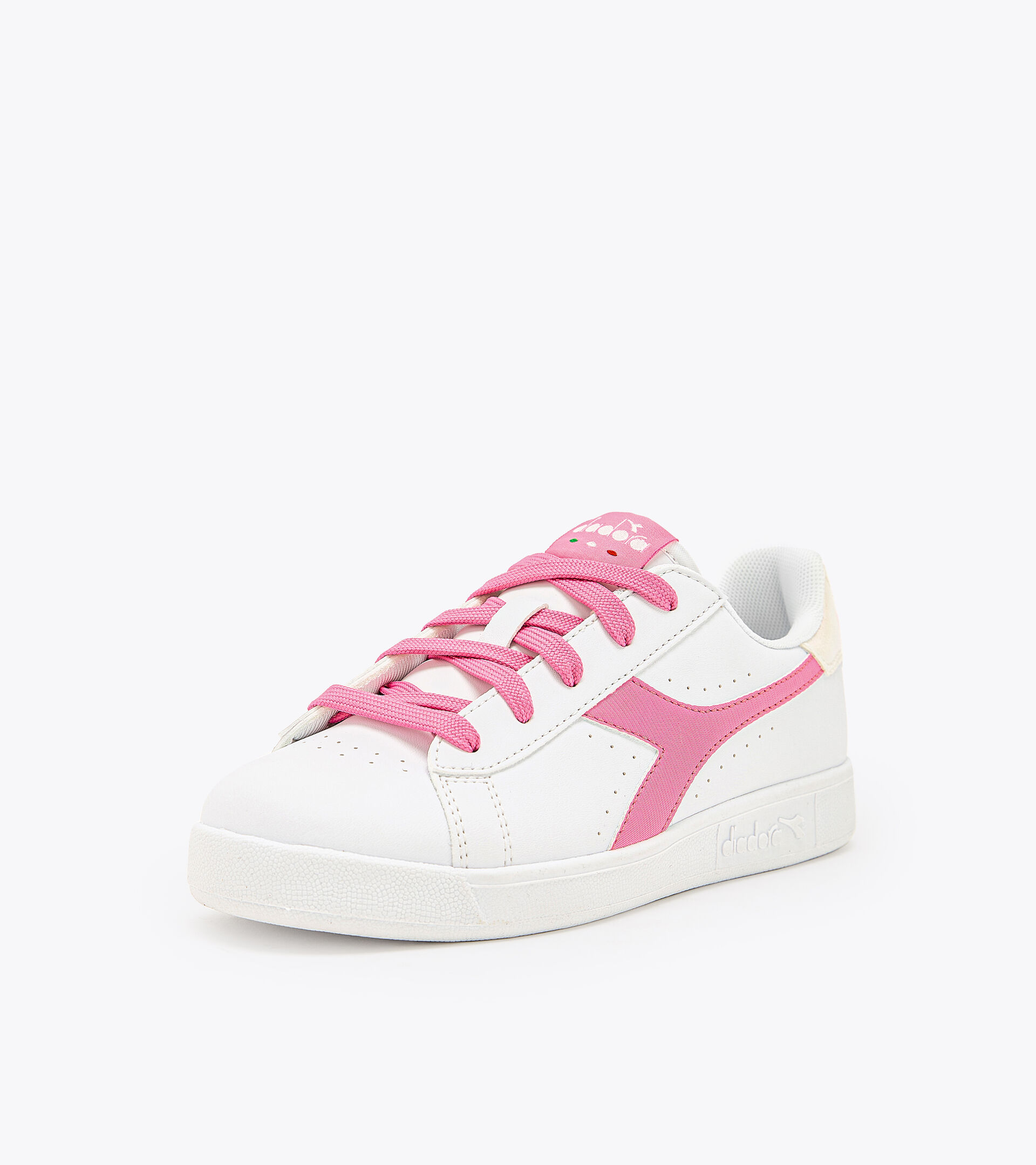 Sports shoes - Youth 8-16 years GAME P GS GIRL WHITE/PINK CARNATION - Diadora