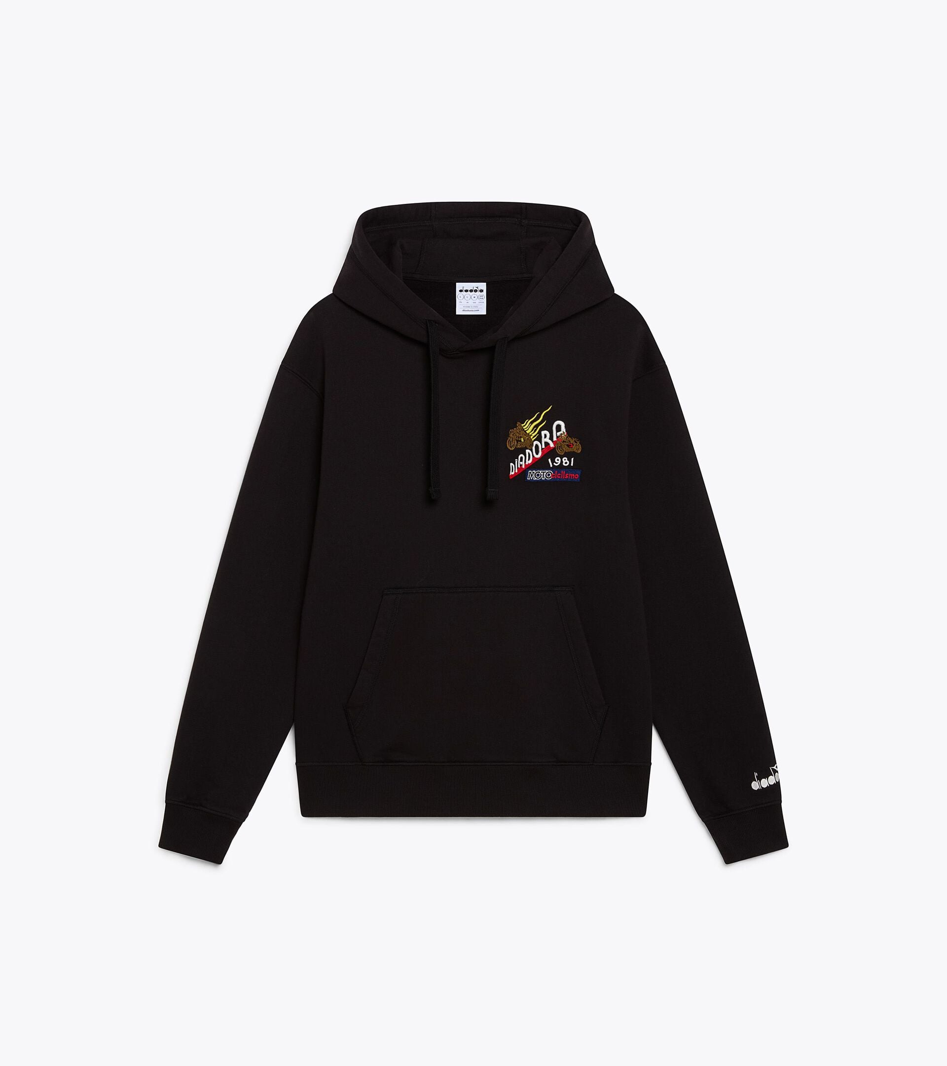 Legacy Hooded Sweatshirt - Made In Italy - All-gender HOODIE LEGACY JET BLACK - Diadora