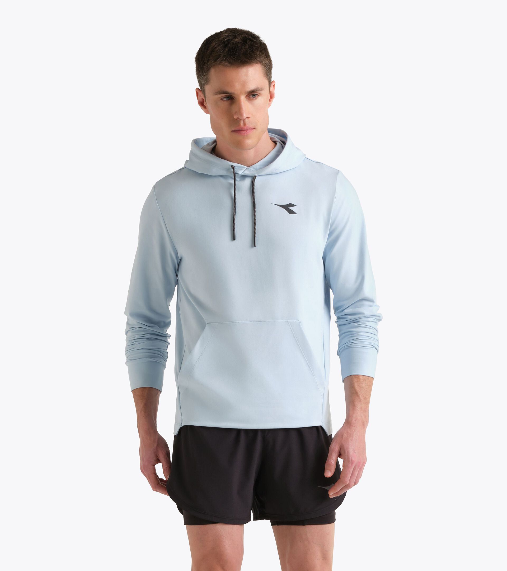 Post-workout jersey hoodie - Men&rsquo;s
 JERSEY PULLOVER HOODIE RUN CREW SKYRIDE - Diadora