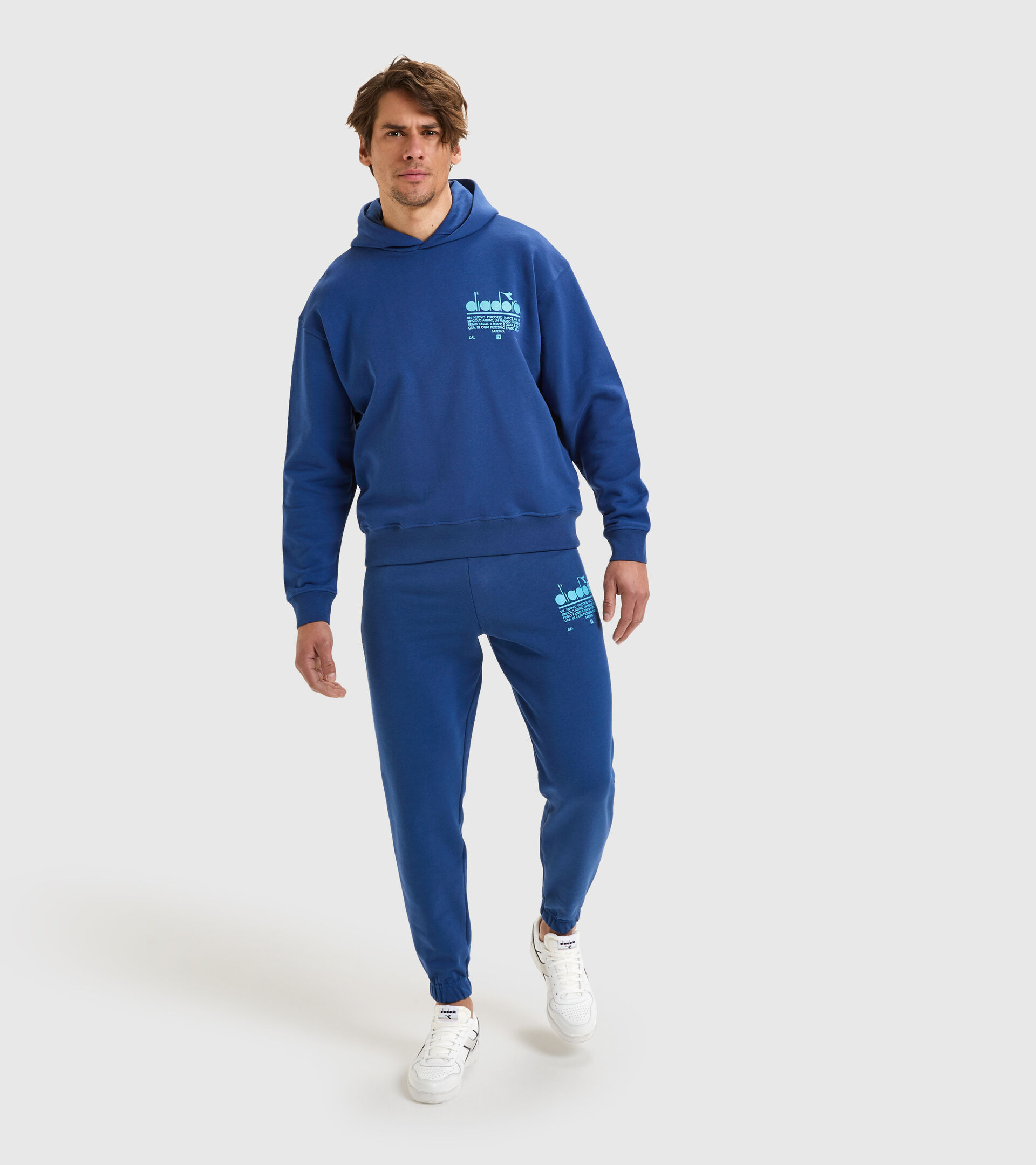 Felpa con cappuccio in cotone - Unisex HOODIE MANIFESTO BLU ESTATE - Diadora