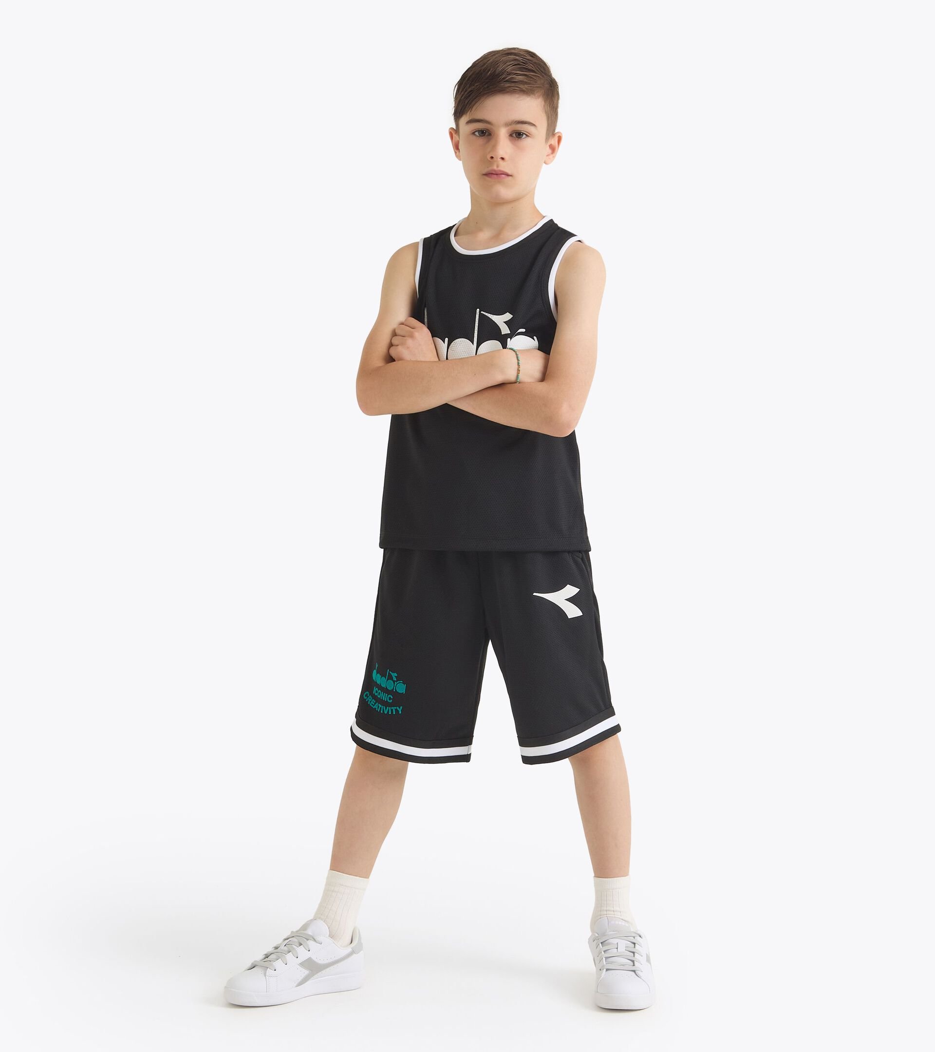 Sport tank - Fit comfort - Boy JB. TANK BSKT BALL BLACK - Diadora
