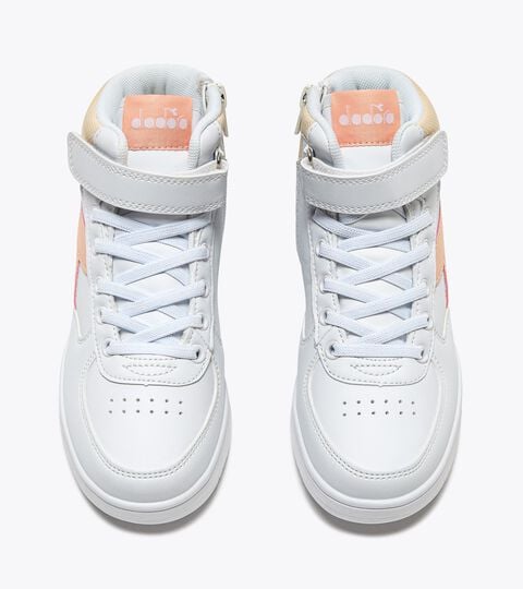 RAPTOR MID PS, WHITE/PEACH PARFAIT Sports shoes - Kids 4-8 years RAPTOR MID PS WHITE/PEACH PARFAIT - Diadora