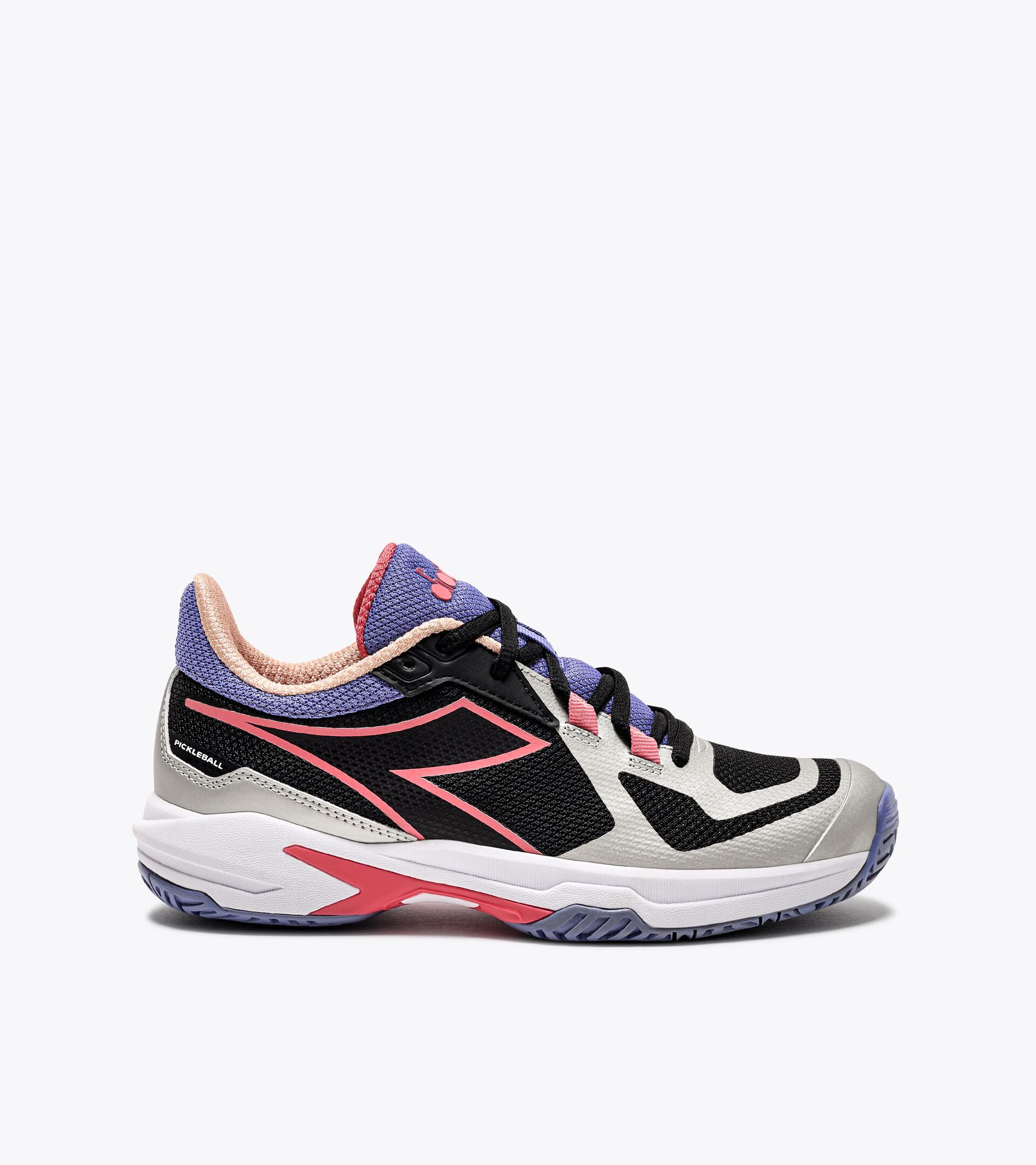 Pickleball shoes for hard surfaces or clay courts - Women TROFEO 2 W AG PKL BLACK/CALYPSO CORAL - Diadora