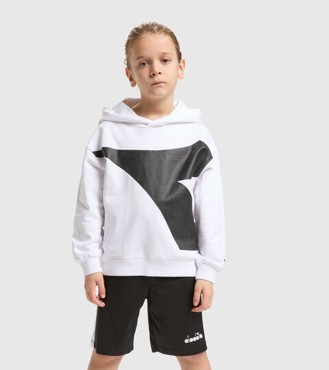 Sportliches Sweatshirt mit Maxi-Logo - Jungen JB.HOODIE POWER LOGO STRAHLEND WEISSE - Diadora