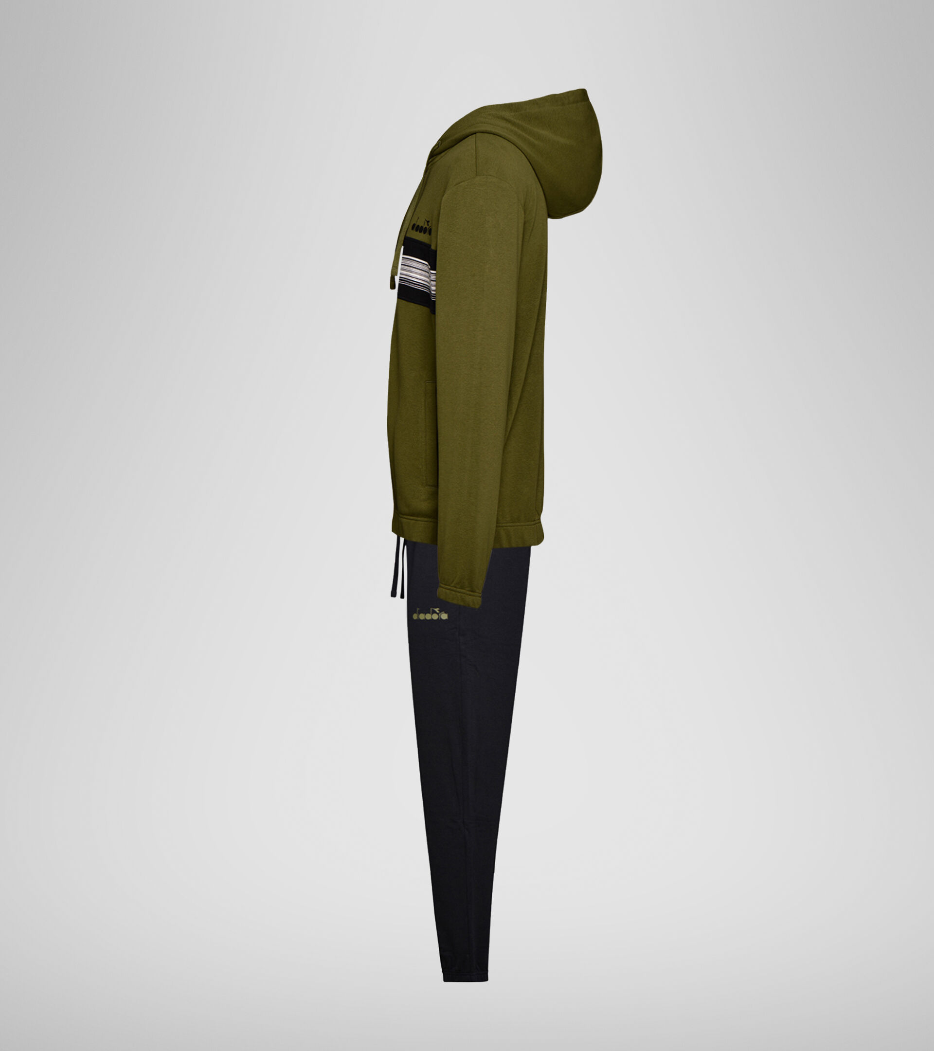 Tracksuit - Men HD FZ SUIT BLKBAR WINTER MOSS - Diadora