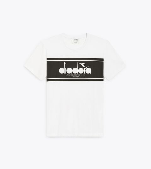 T-SHIRT SS LOGO, STRAHLENDE WEISS/SCHWARZ T-Shirts - alle Geschlechter T-SHIRT SS LOGO STRAHLENDE WEISS/SCHWARZ - Diadora