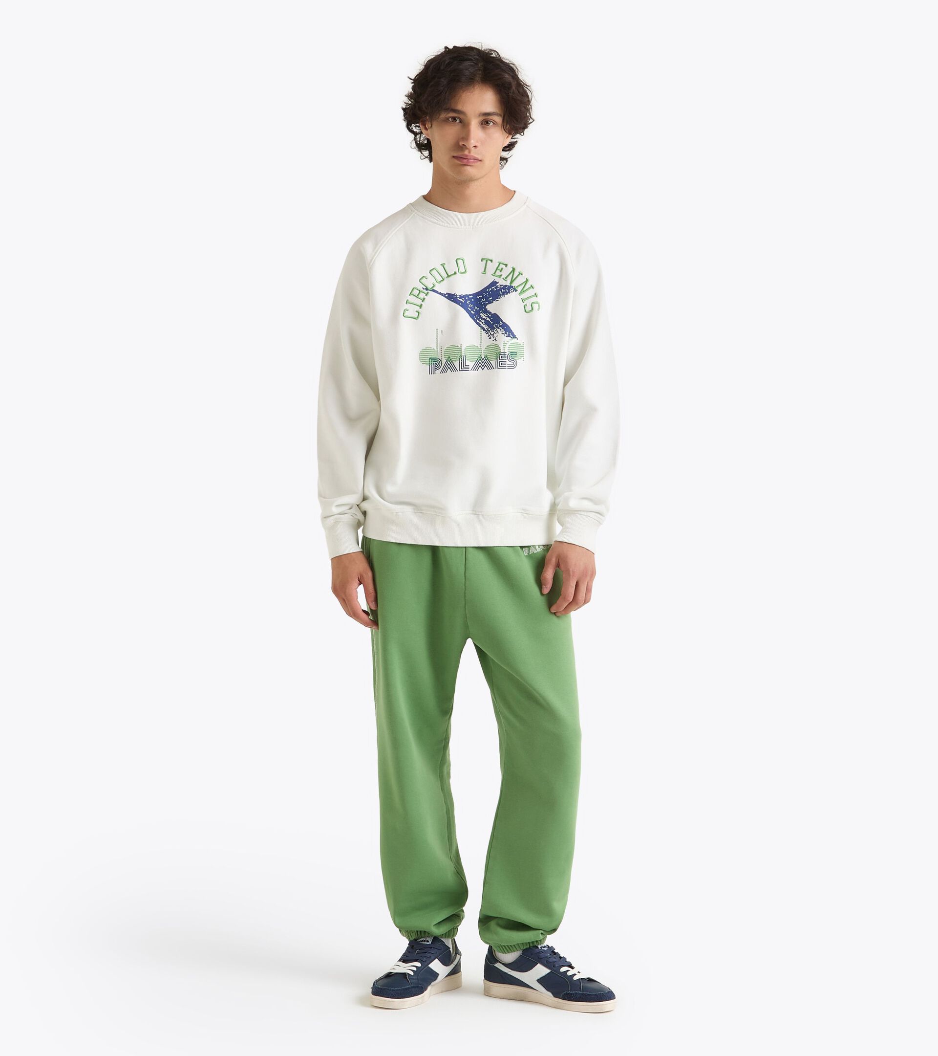 Sweatshirt Crew Legacy - Made in Italy - All-gender SWEATSHIRT CREW LEGACY SNOW WHITE - Diadora