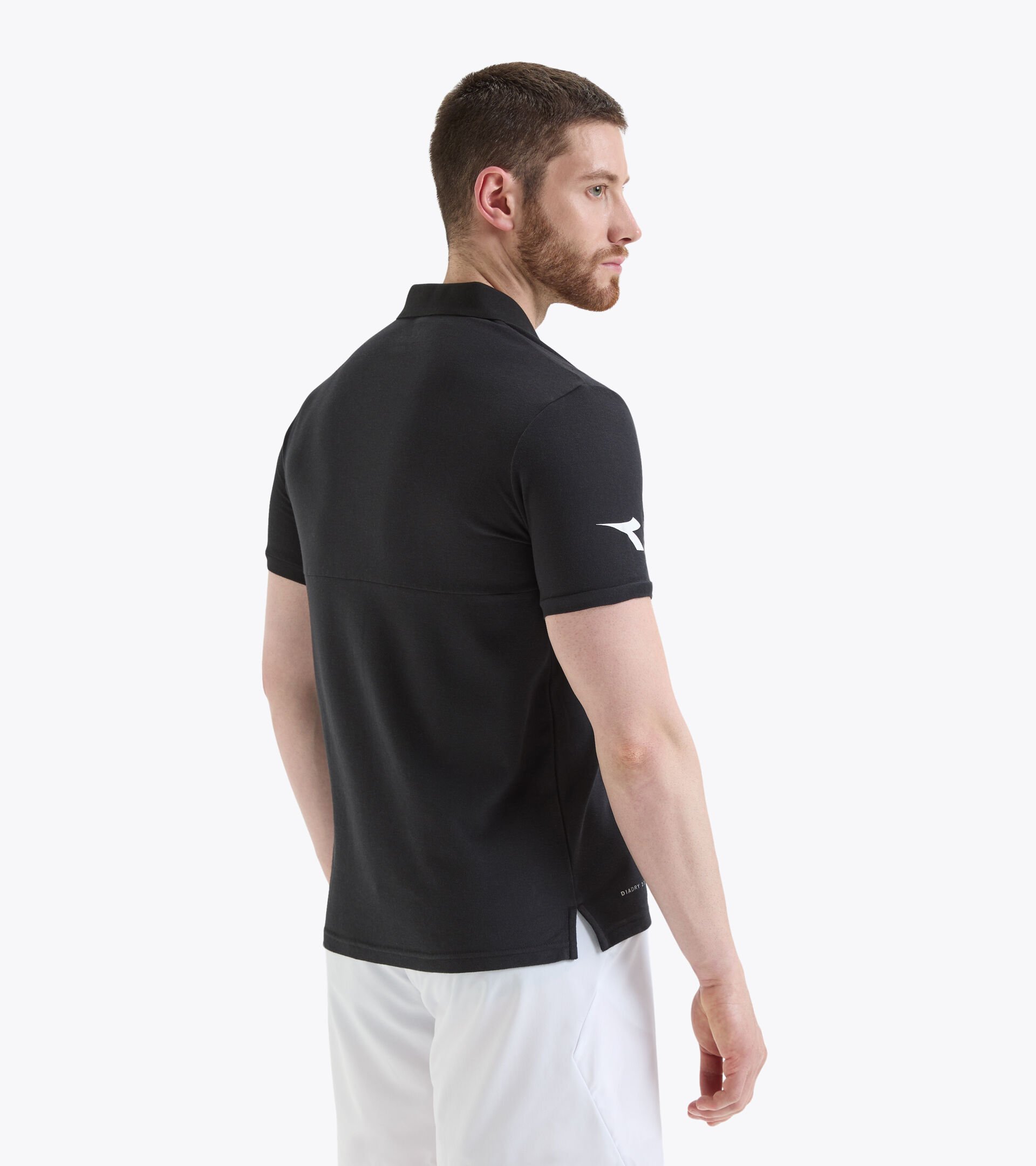 Short-sleeved tennis polo-shirt - Men SS POLO COACH BLACK - Diadora
