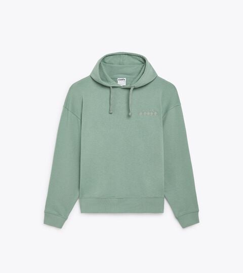 HOODIE ATHL. LOGO, ICEBERG GREEN Hoodie - Gender Neutral HOODIE ATHL. LOGO ICEBERG GREEN - Diadora