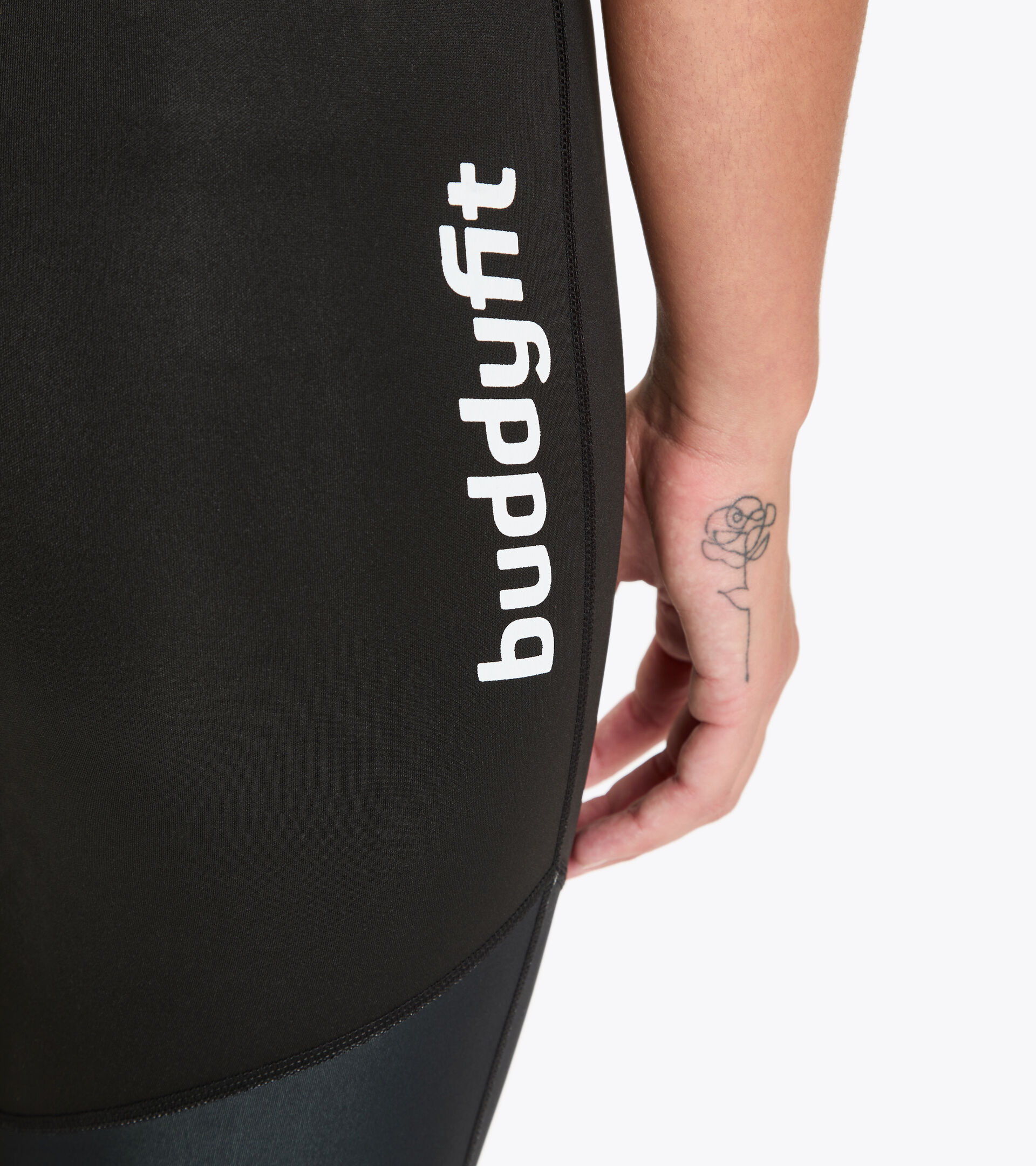 Running leggings - Women L. 6/8 REVERSIBLE TIGHTS BUDDYFIT BLACK - Diadora