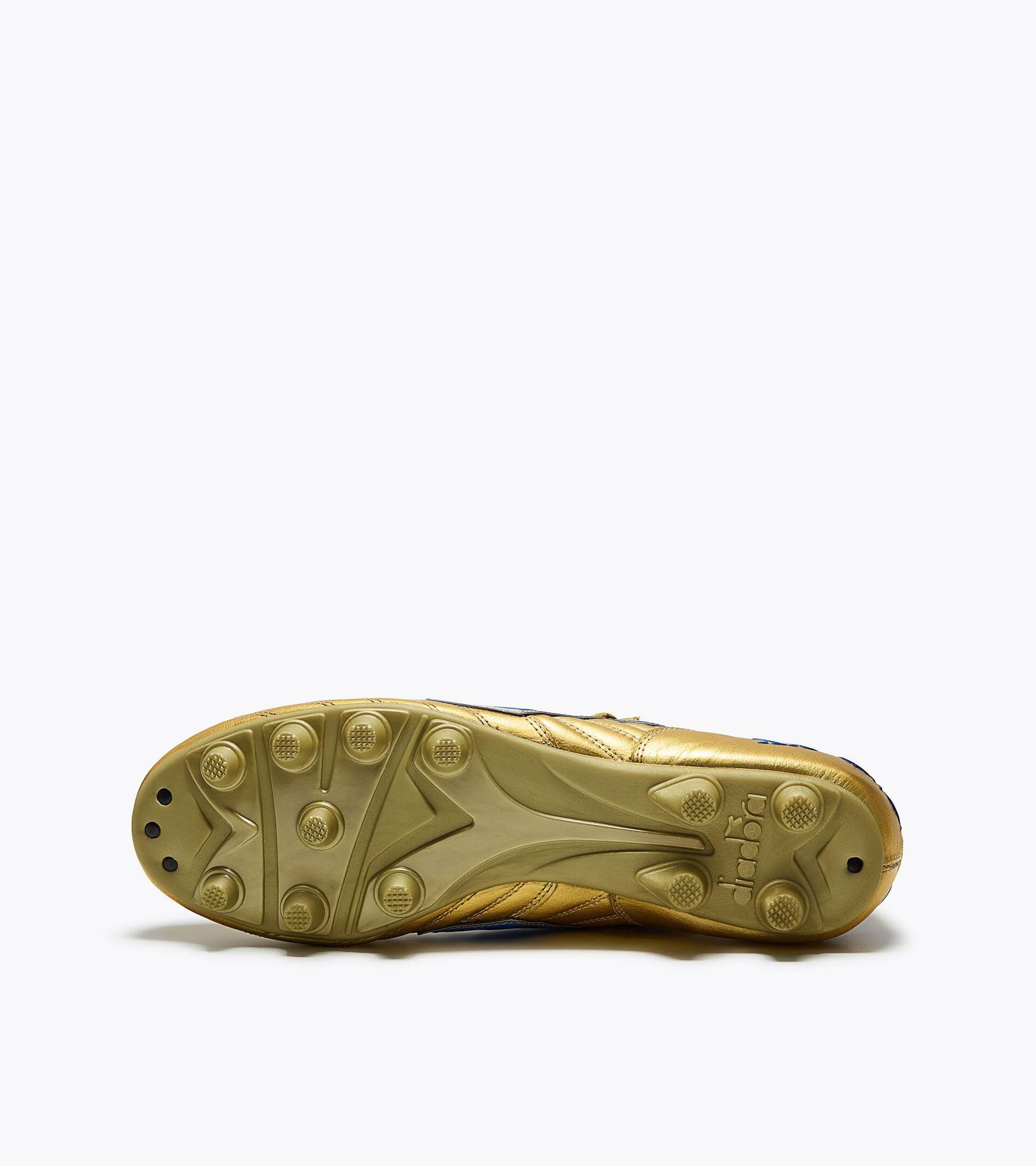 Anniversary Edition Calcio Boot - Made in Italy - All-gender BRASIL#9 ELITE ITALY FG METALLIC GOLD /ROYAL BLUE - Diadora
