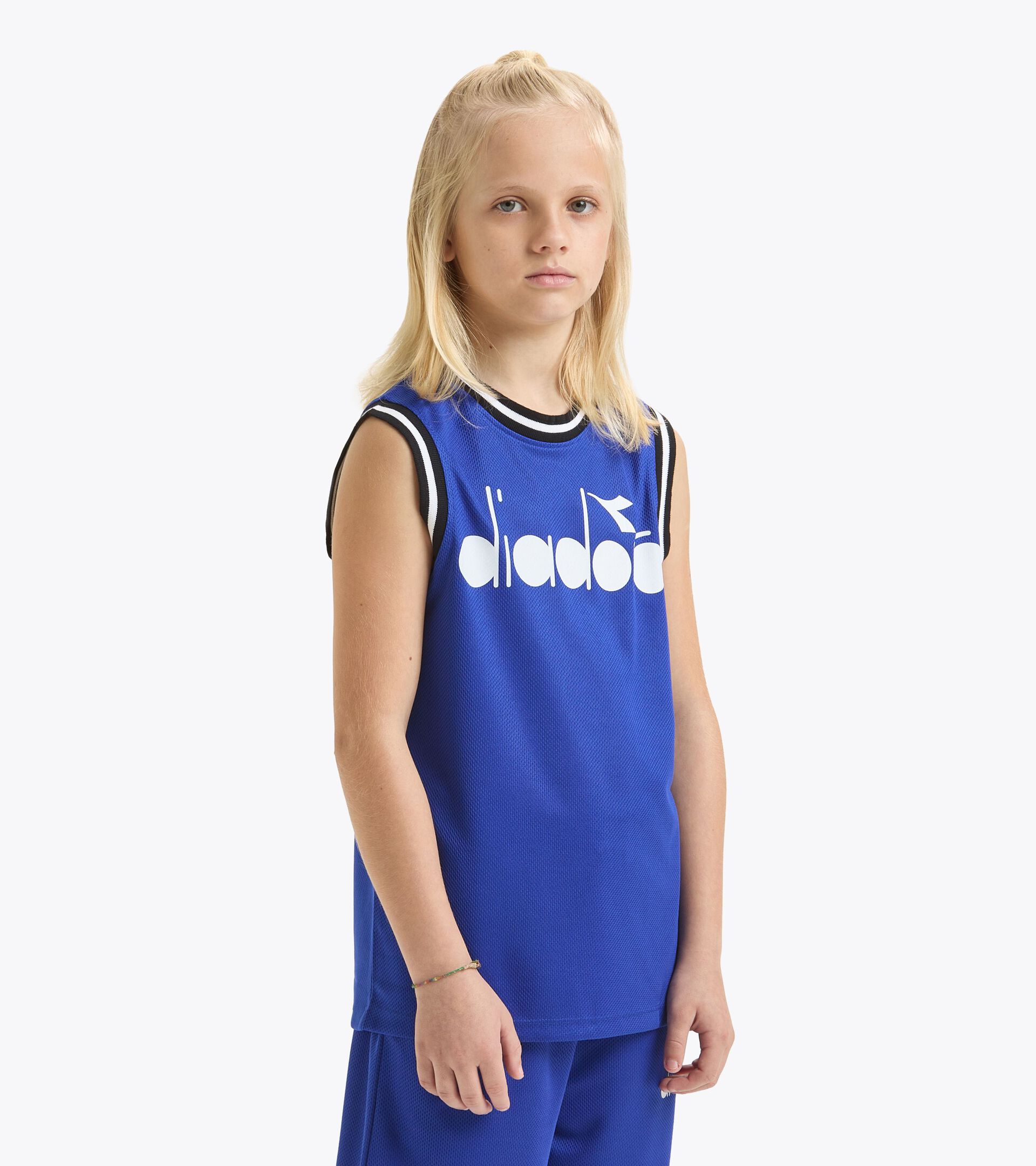 Canotta sportiva in mesh - Bambino JB. TANK BASKETBALL BLU REALE - Diadora