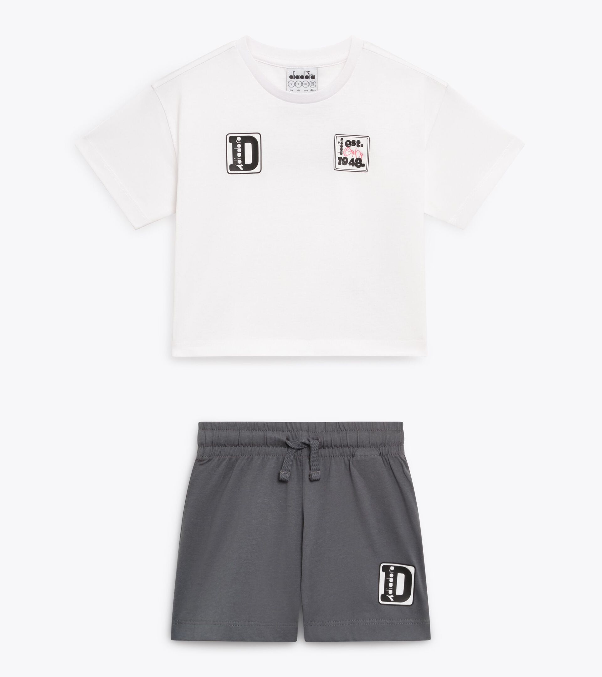 Sports set - T-shirt and shorts - Girls
 JG. SET ESS. SPORTS SS OPTICAL WHITE - Diadora