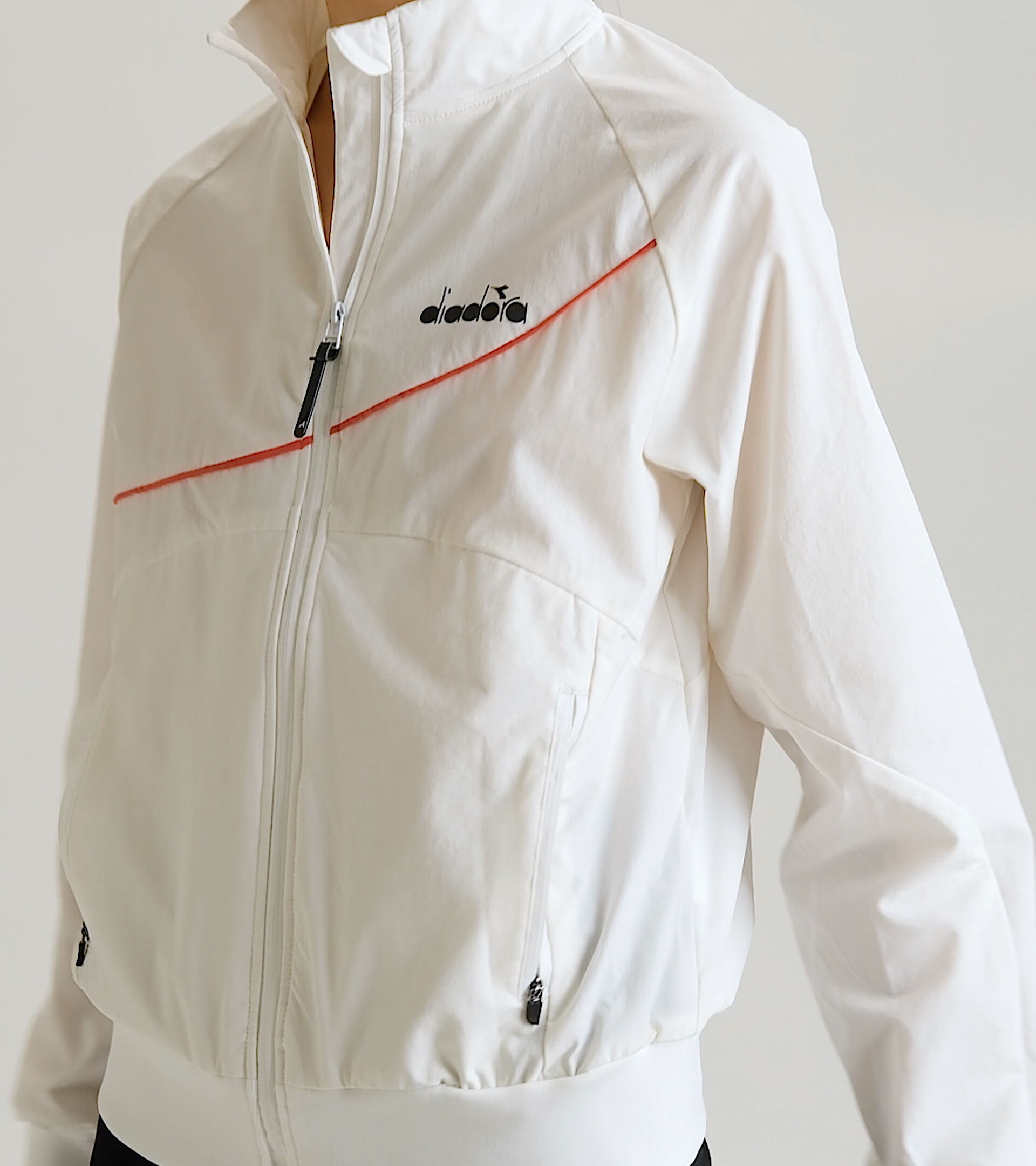 Full-zip jacket - Women L. FZ JACKET OPTICAL WHITE - Diadora