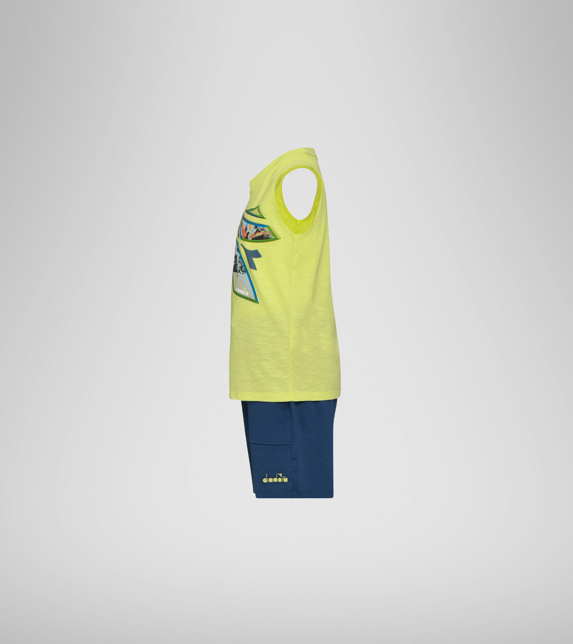 Apparel Sport BAMBINO JB. SET SL LOGO ELEMENTS VERDE SOLARE Diadora