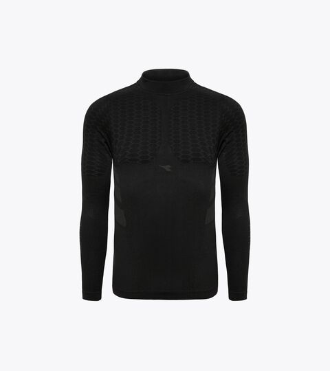 Long-sleeved training t-shirt - Men LS TURTLE NECK ACT BLACK - Diadora
